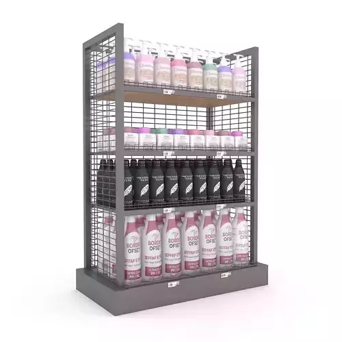 cosmetic product market stand 05 Low-poly 3D model