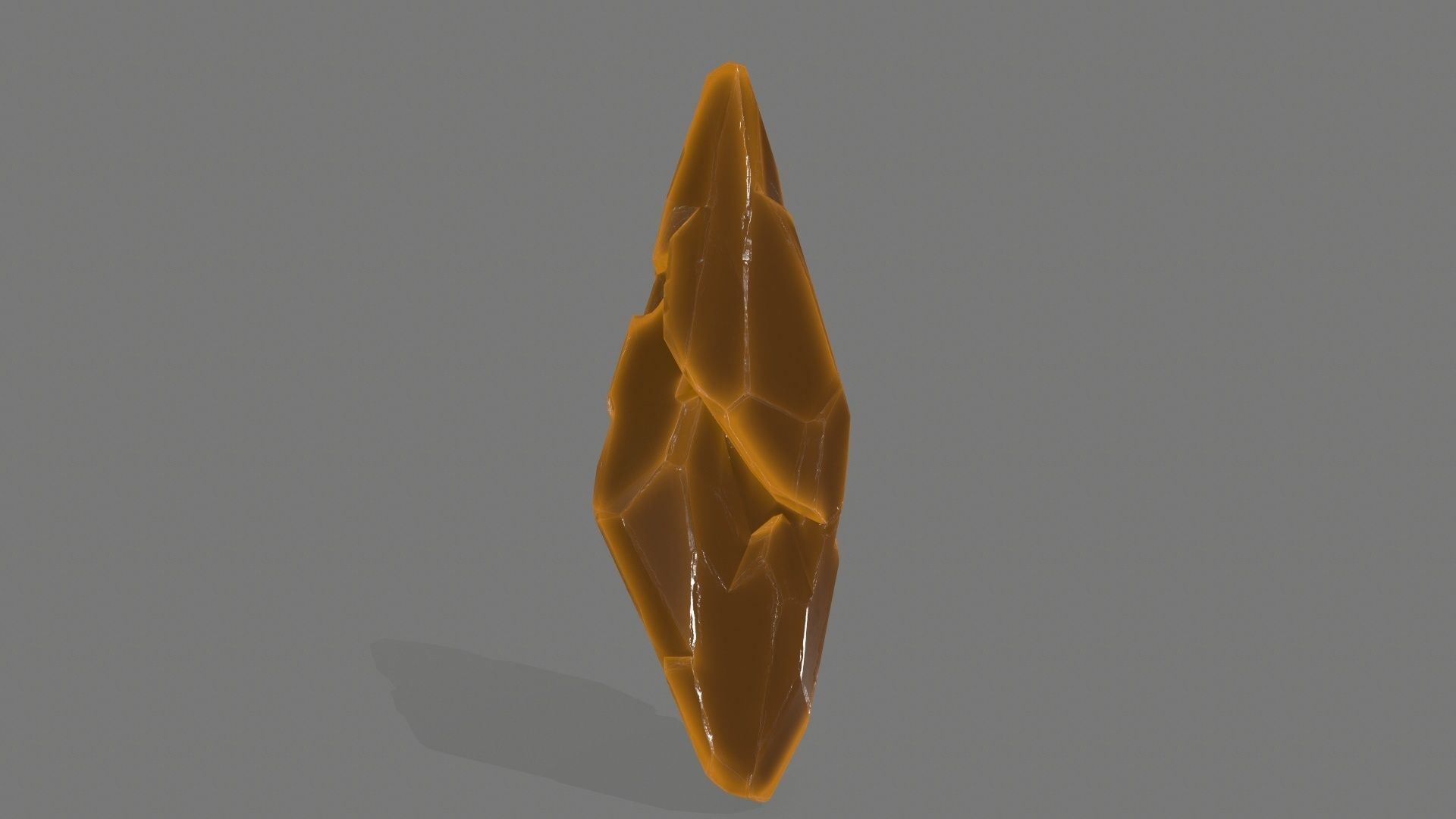 crystal set 3 piece of metal Low-poly 3D model_2
