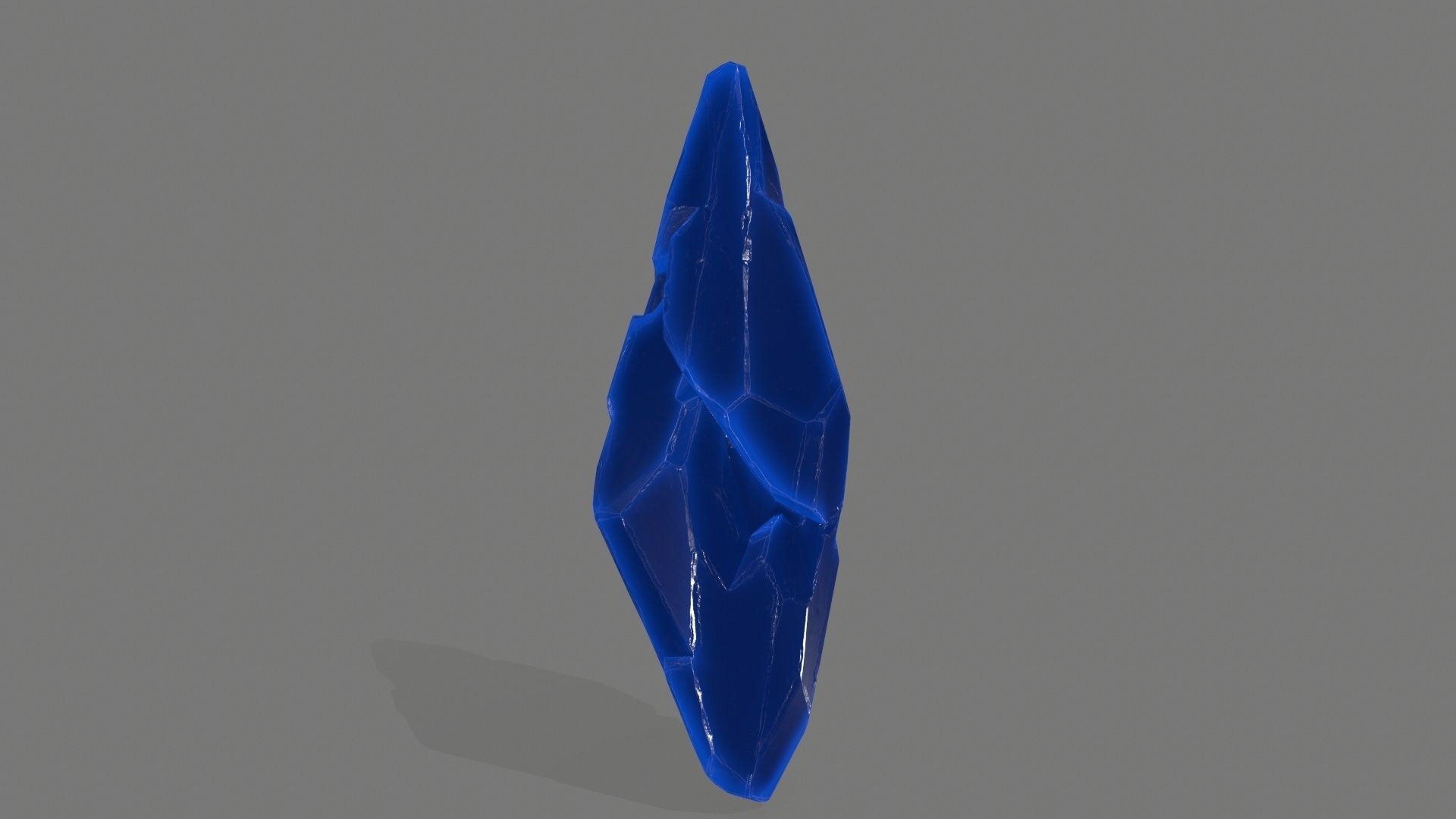 crystal set 5 piece of glass Low-poly 3D model_2