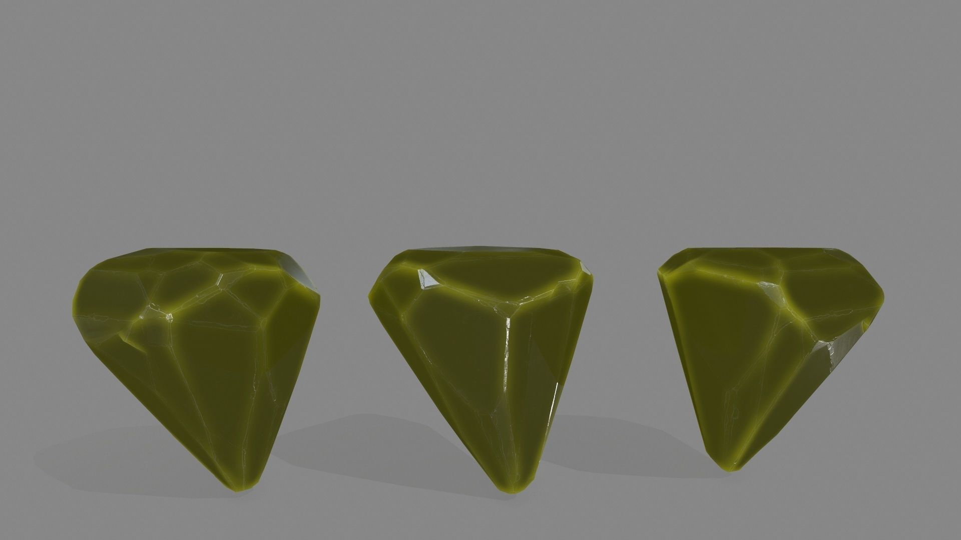 crystal set 6 leaf Low-poly 3D model_12