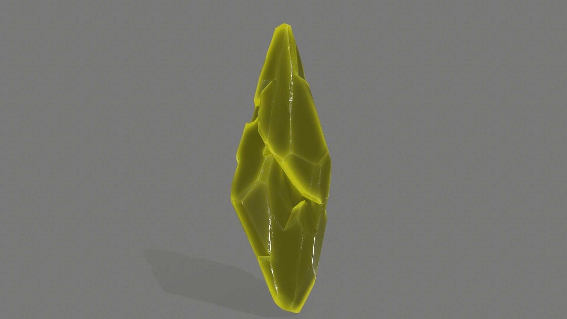 crystal set 6 leaf Low-poly 3D model_2