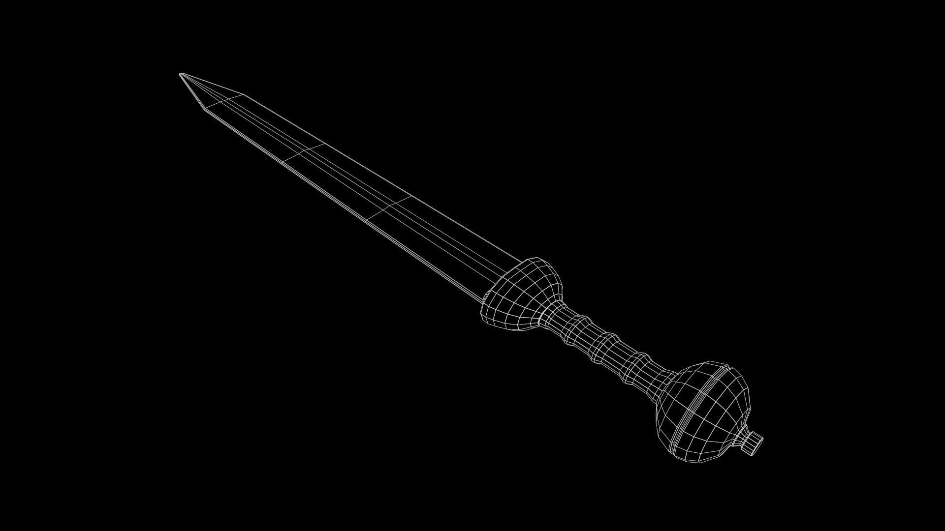 Iron Gladius GAME READY Low-poly 3D model_2