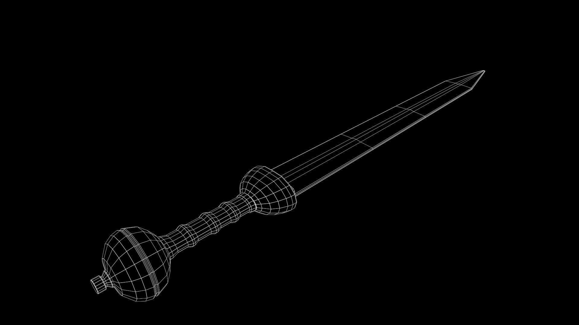 Iron Gladius GAME READY Low-poly 3D model_4