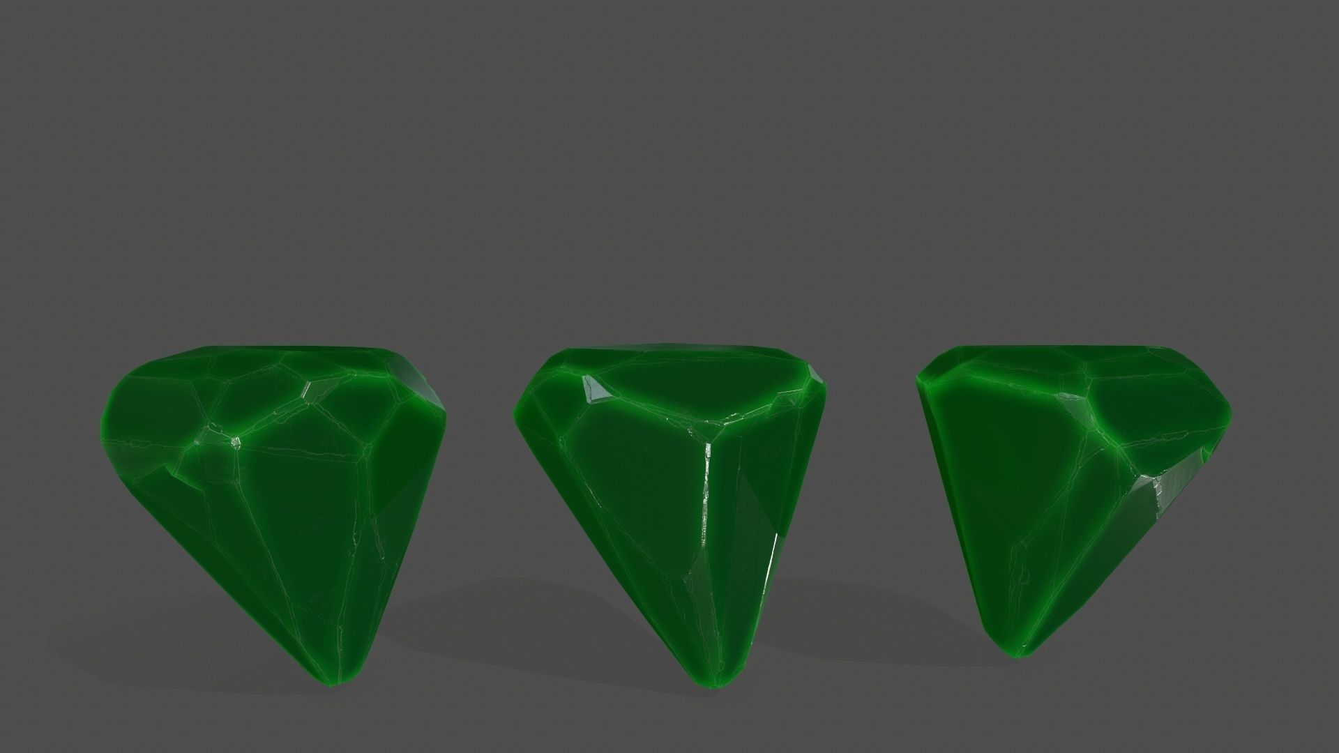 crystal set 8 Low-poly 3D model_12