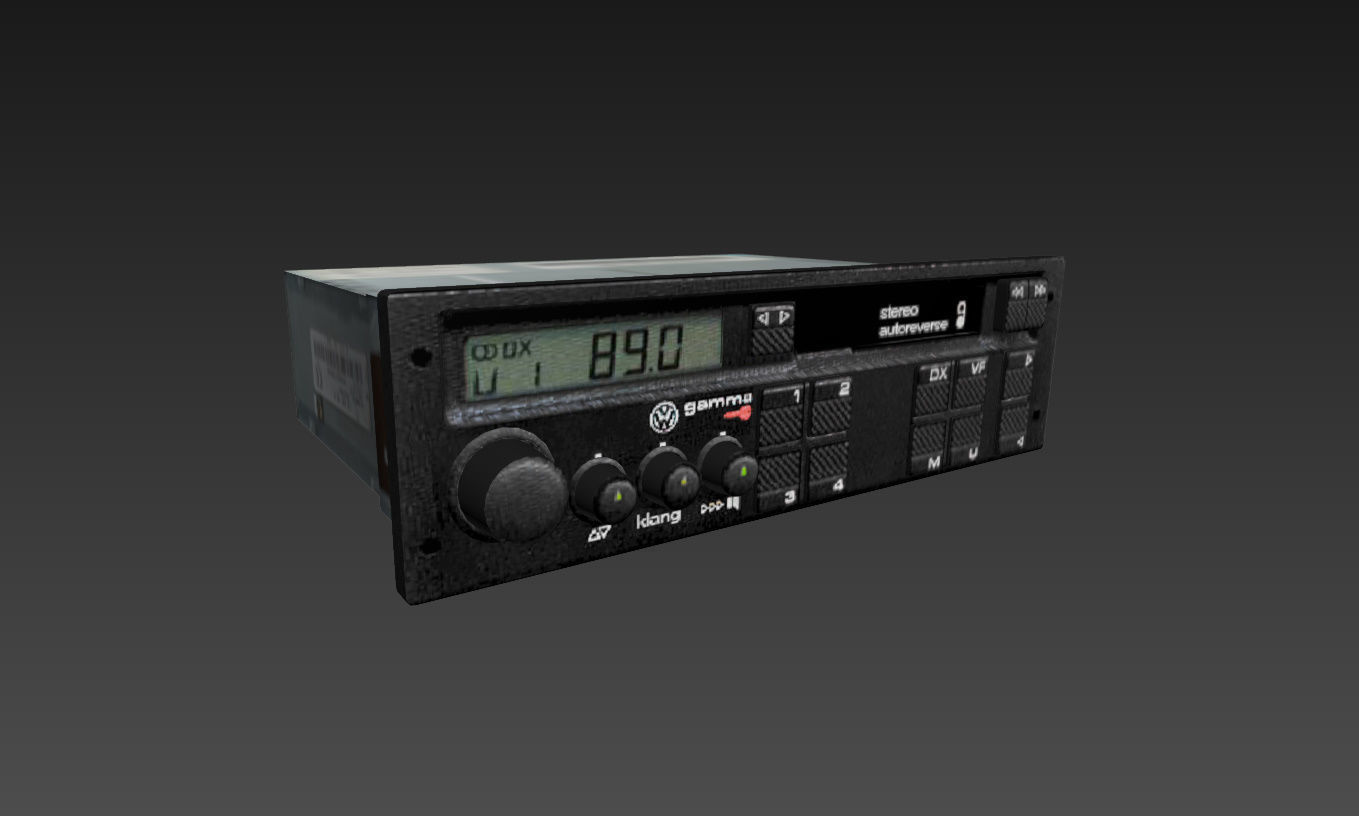 Volkswagen Car Radio Pack Low-poly 3D model_22
