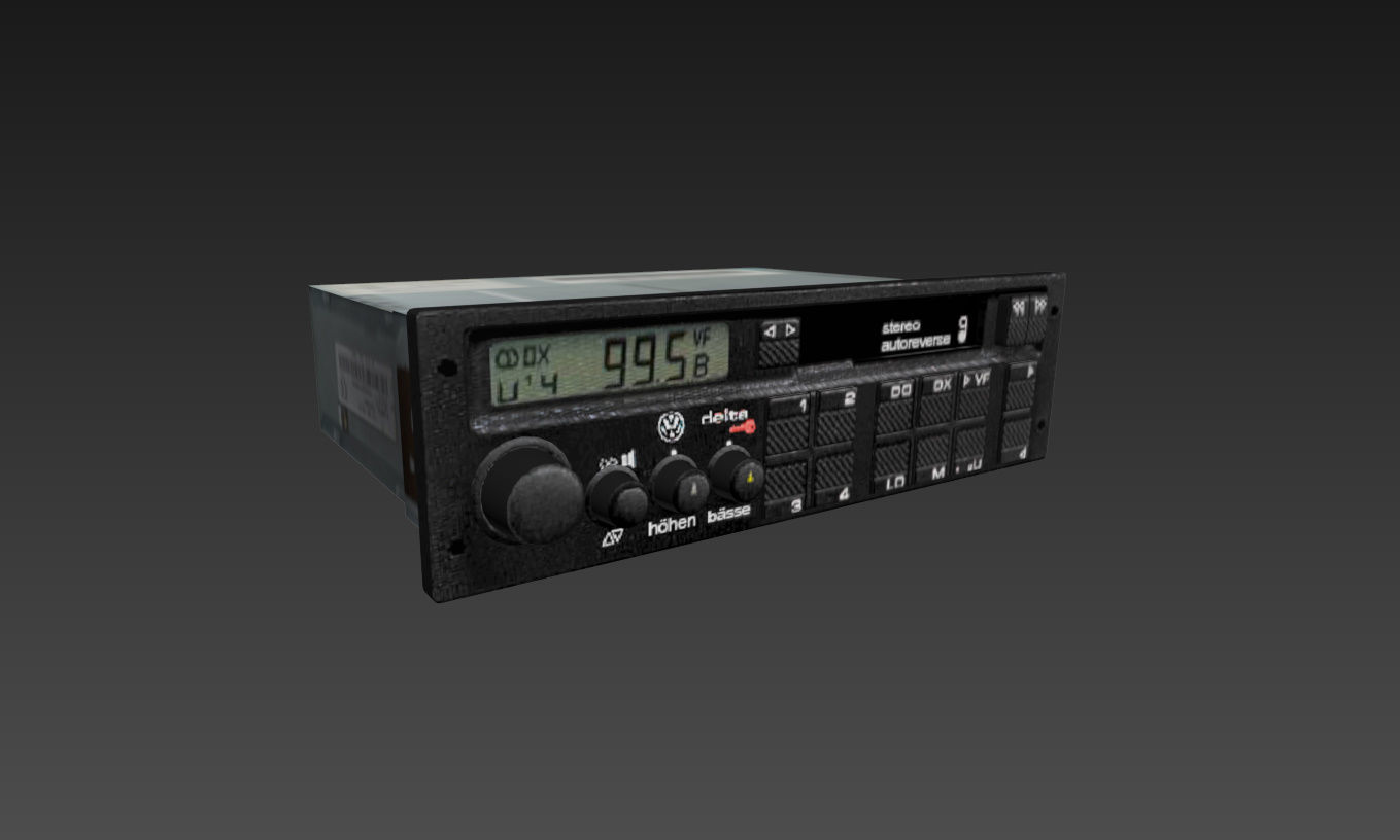 Volkswagen Car Radio Pack Low-poly 3D model_23