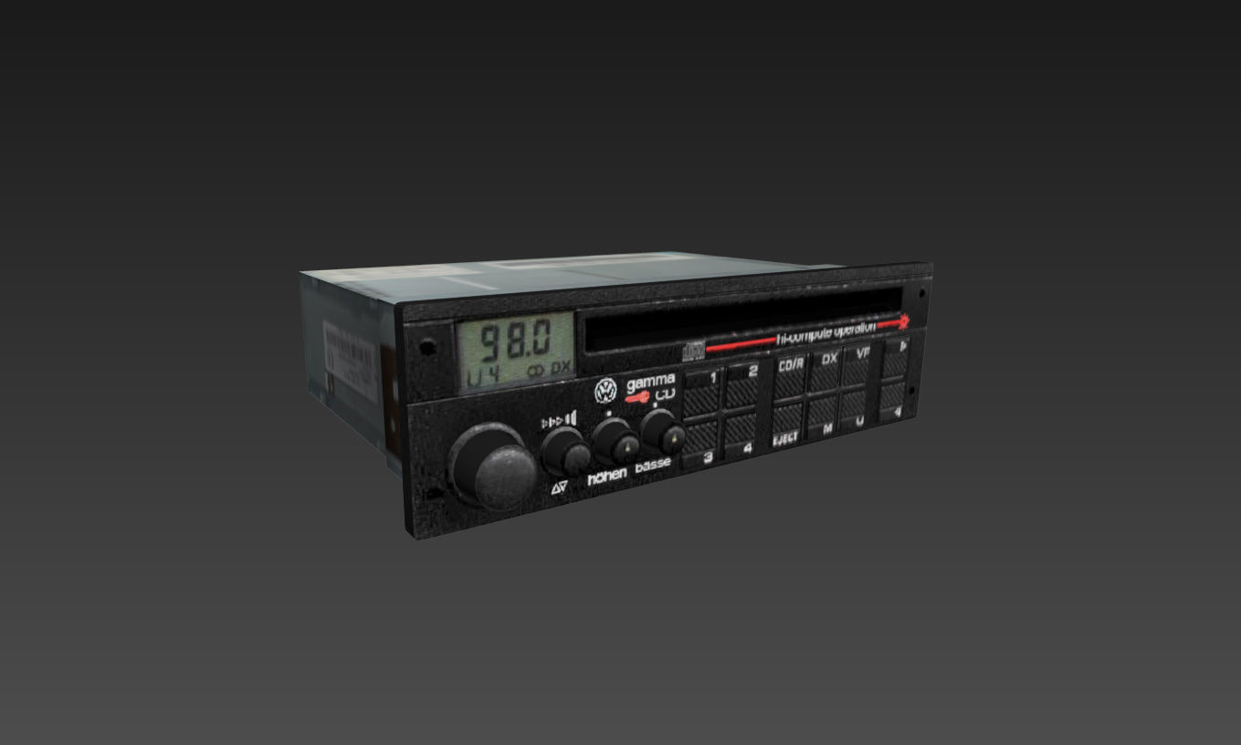 Volkswagen Car Radio Pack Low-poly 3D model_24