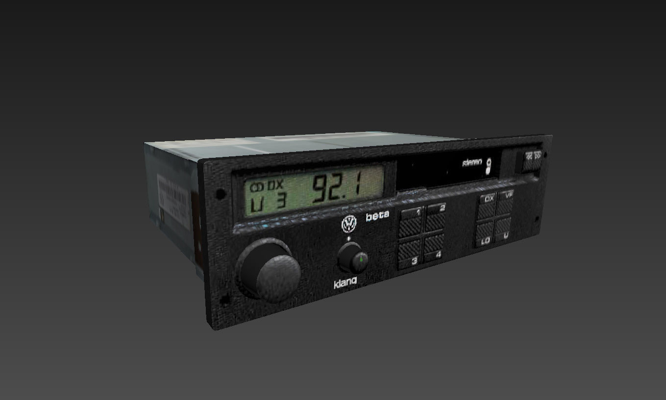 Volkswagen Car Radio Pack Low-poly 3D model_21