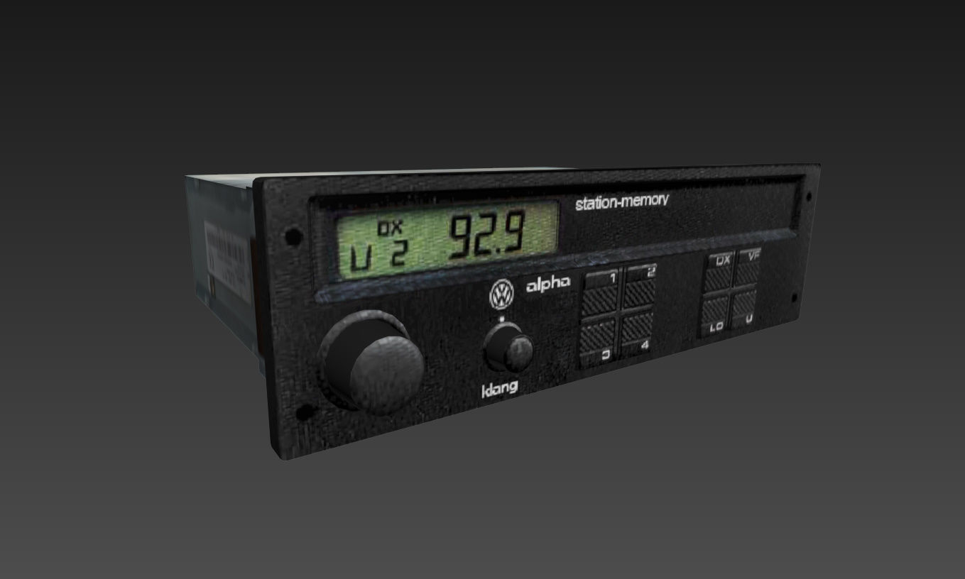 Volkswagen Car Radio Pack Low-poly 3D model_20