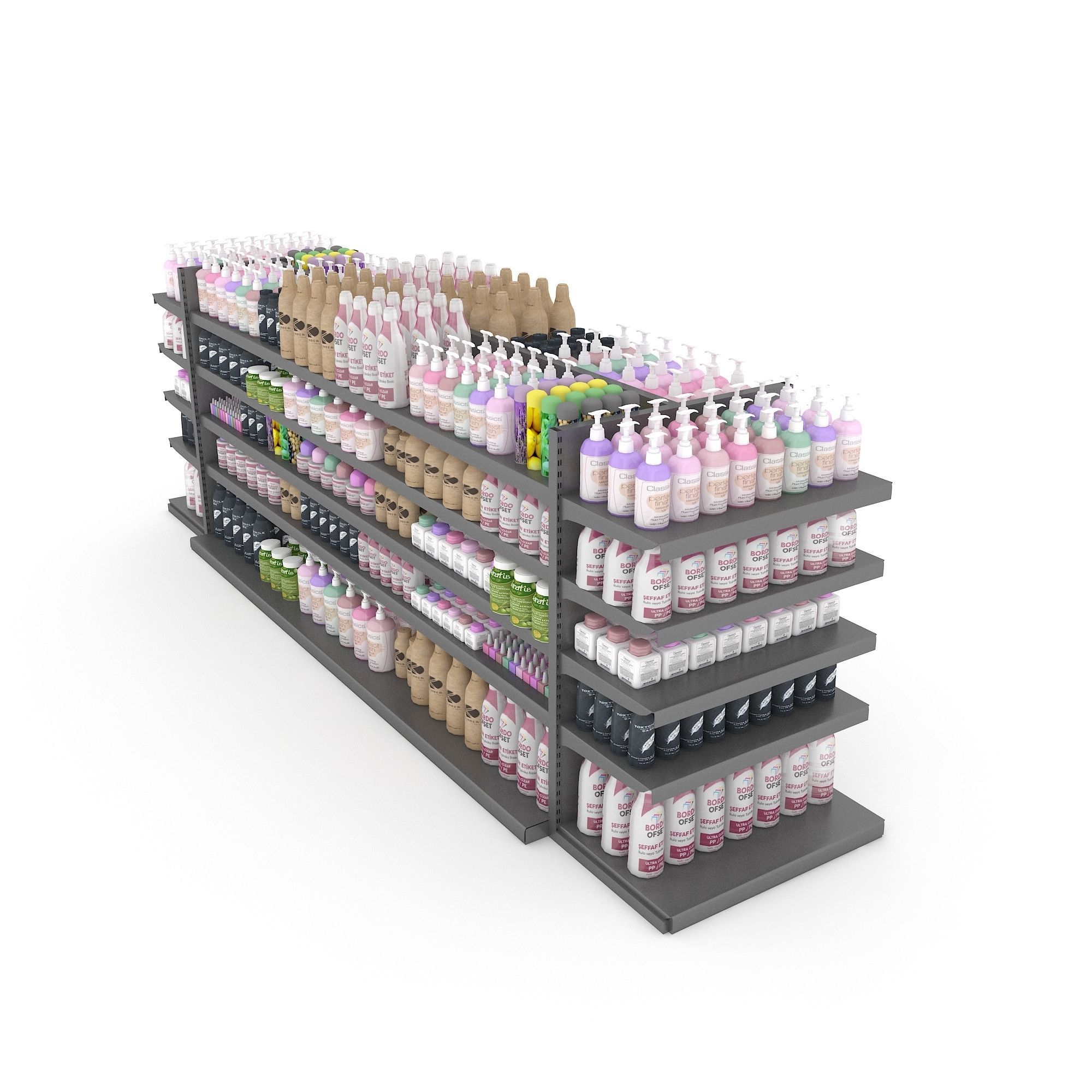 cosmetic product market stand 10 Low-poly 3D model_1