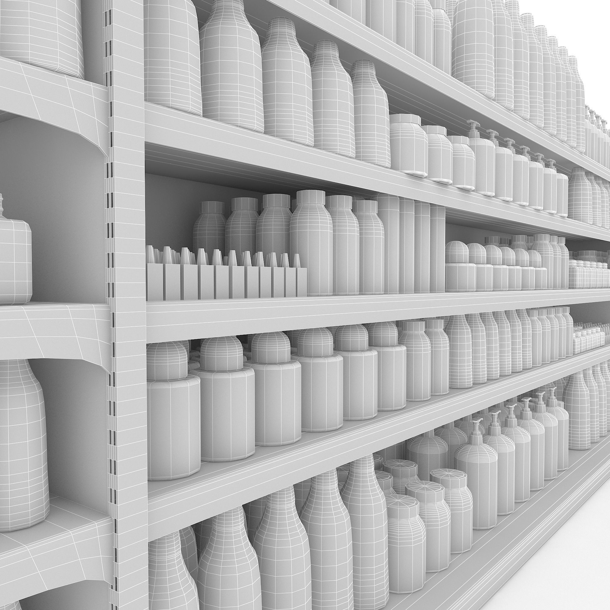 cosmetic product market stand 10 Low-poly 3D model_7