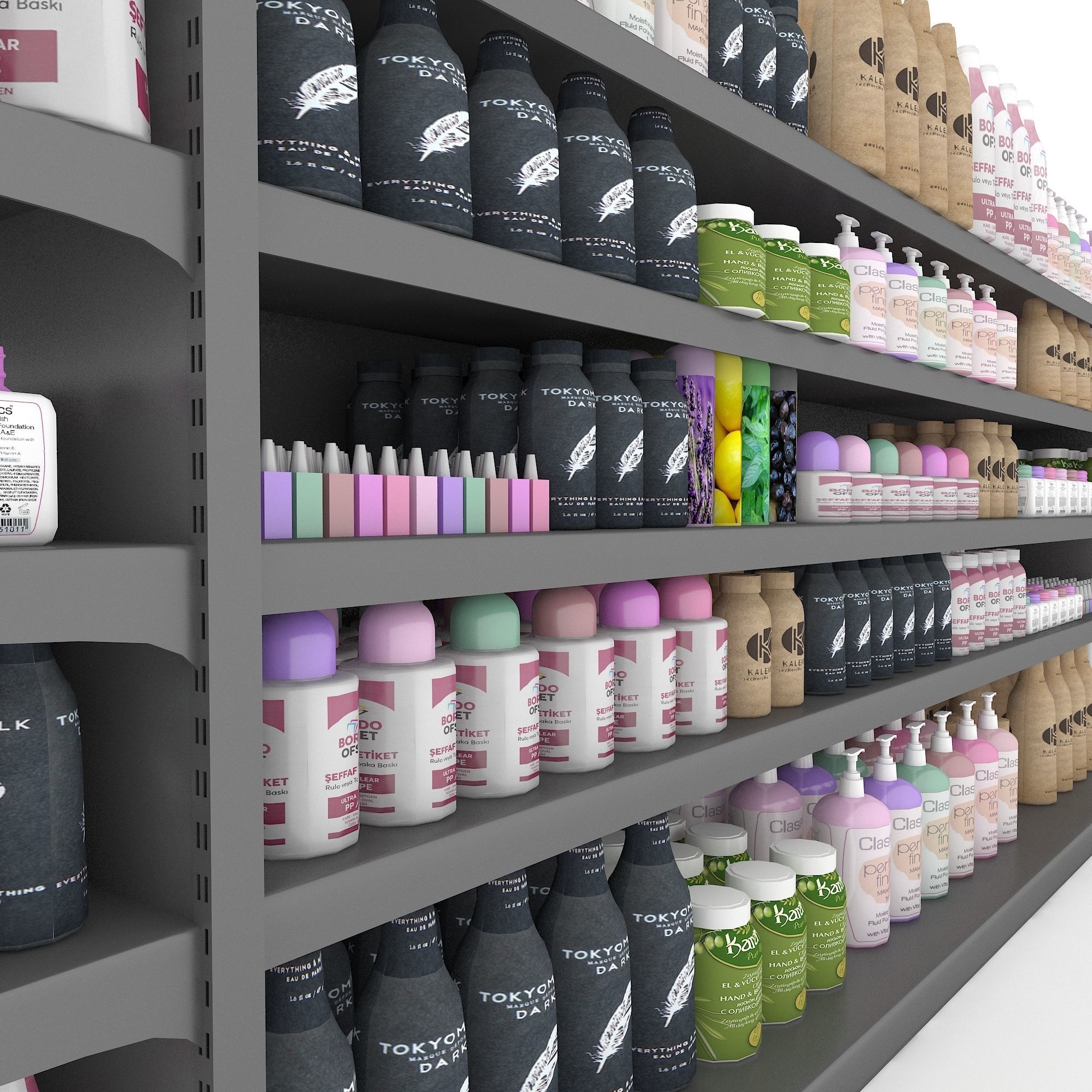 cosmetic product market stand 10 Low-poly 3D model_3