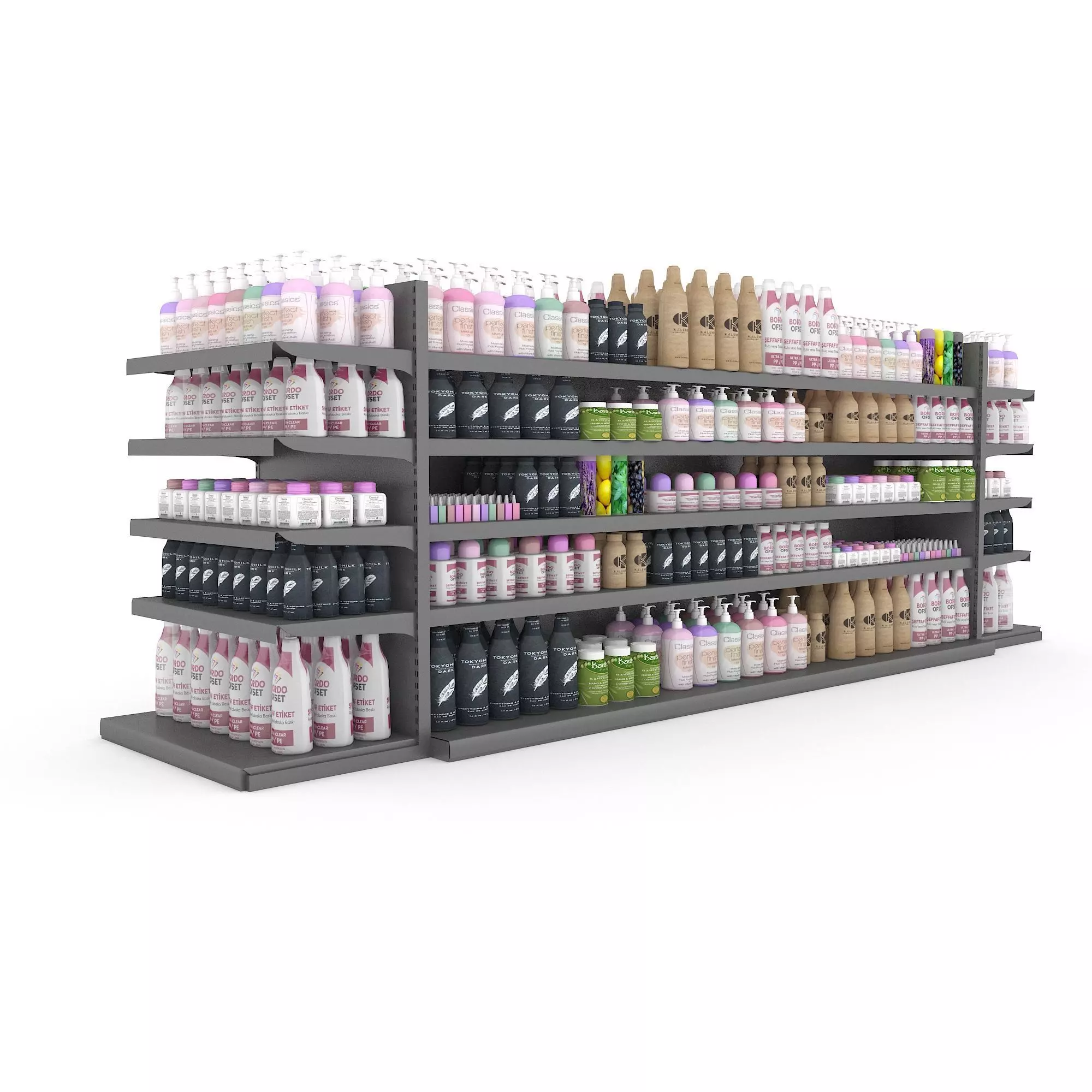 cosmetic product market stand 10 Low-poly 3D model_0