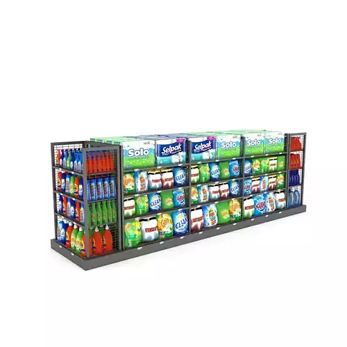 cleaning product market stand  Low-poly 3D model