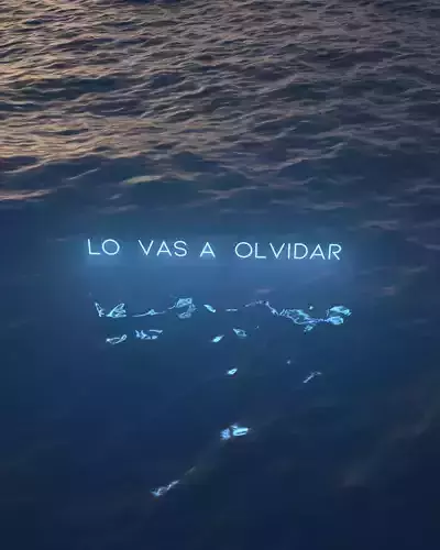 Lo vas a olvidar neon art animated 3D model