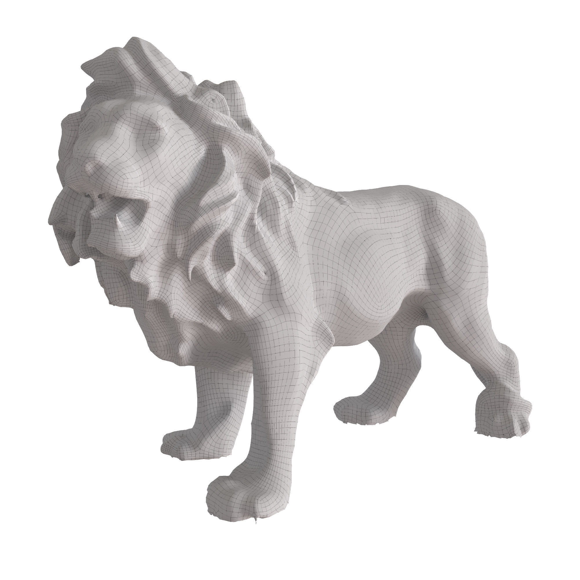 lion sculpt 1 3D model_4