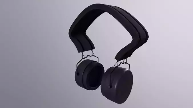 Headphone Game Ready Low Poly 3D Model headphones