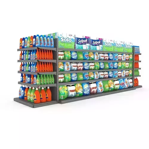 model cleaning product market stand 10 Low-poly 3D model