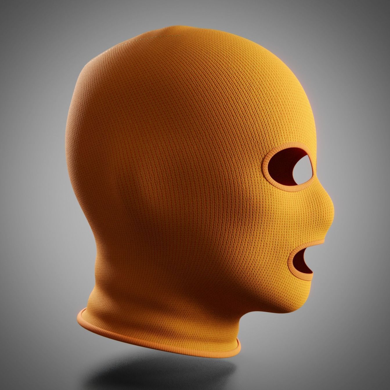 Low and High-poly Fabric Balaclava multi-color set Low-poly 3D model_13