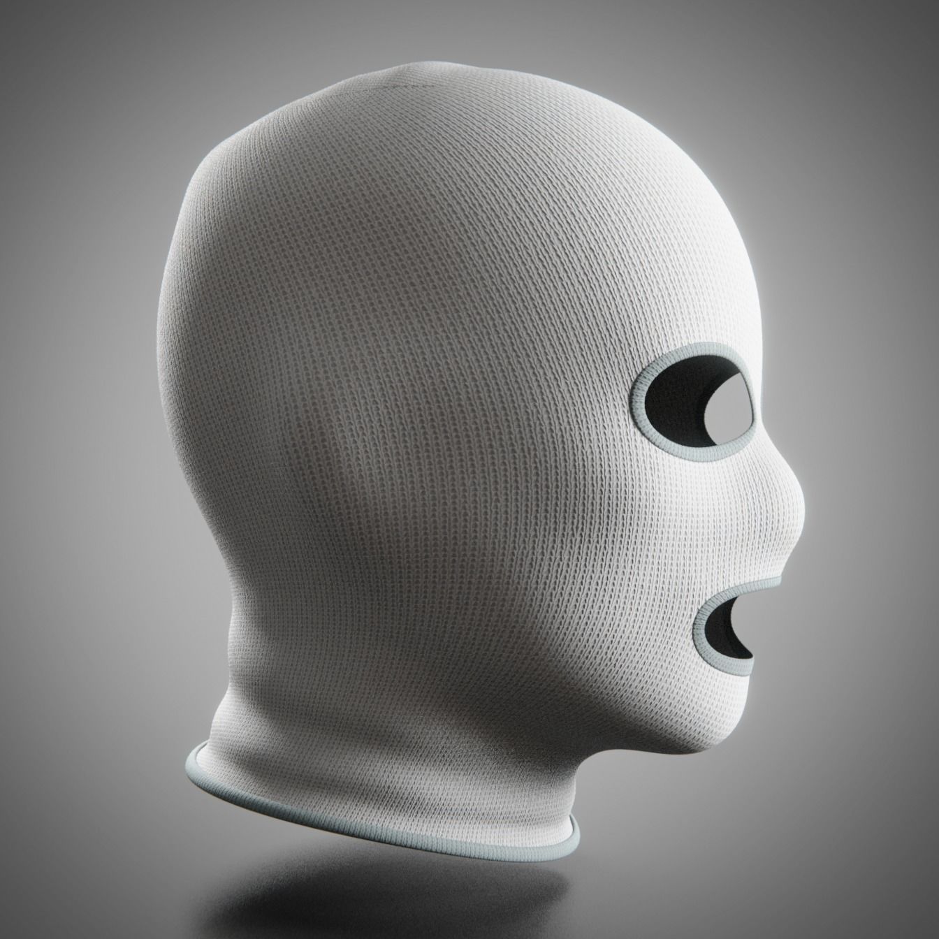 Low and High-poly Fabric Balaclava multi-color set Low-poly 3D model_17