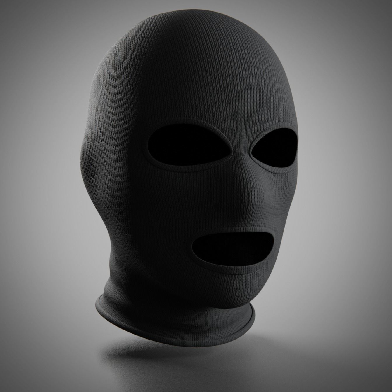 Low and High-poly Fabric Balaclava multi-color set Low-poly 3D model_1