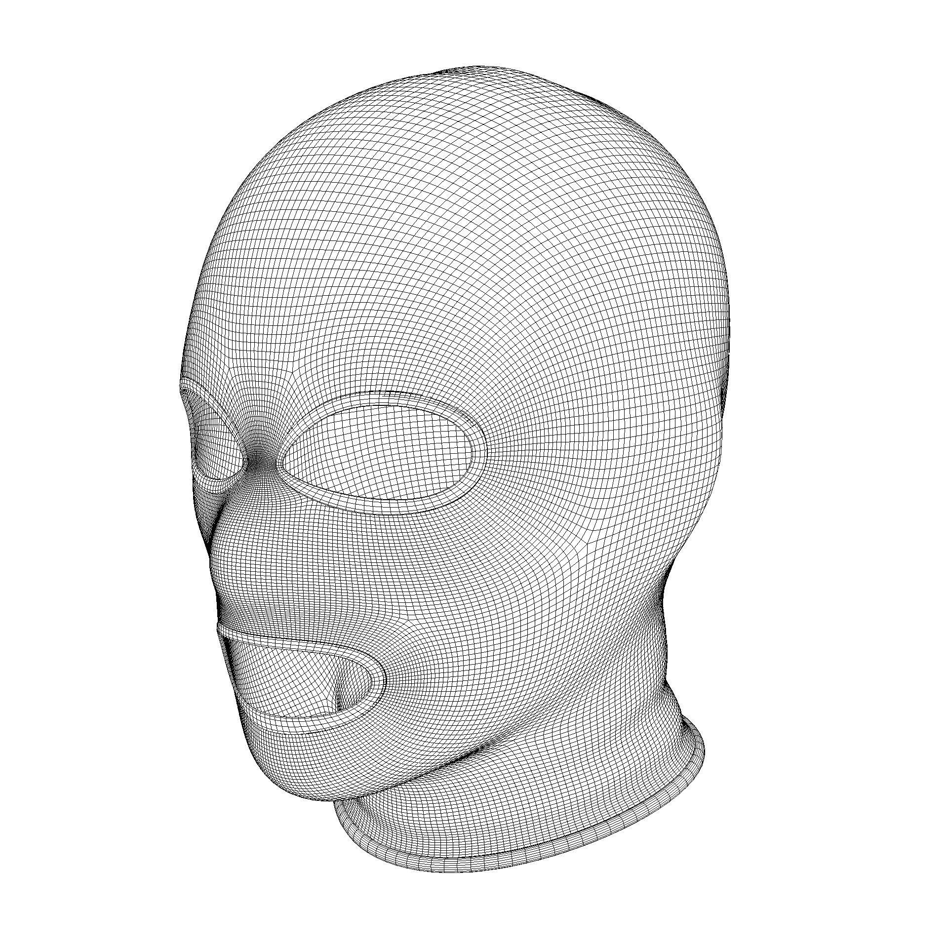 Low and High-poly Fabric Balaclava multi-color set Low-poly 3D model_34