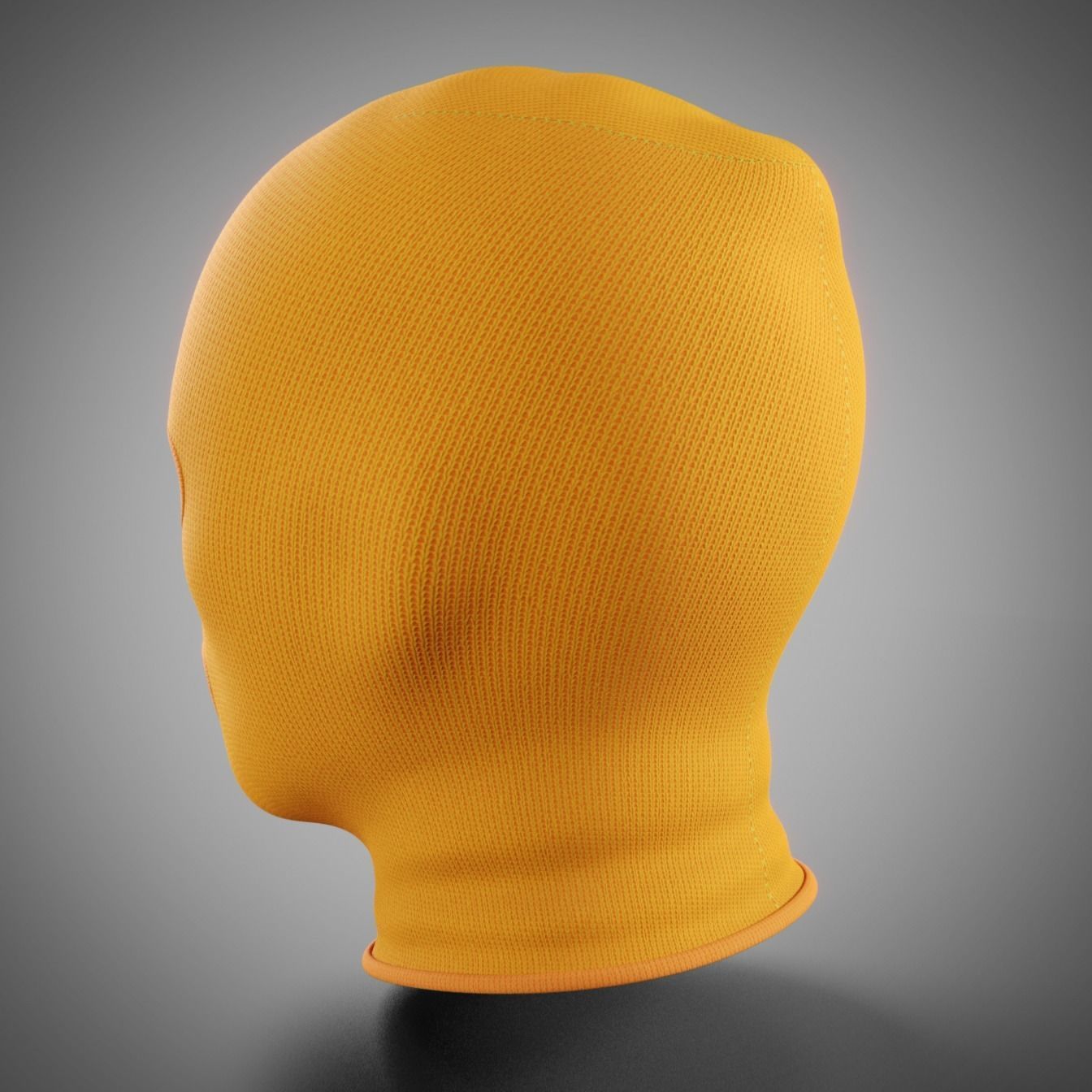 Low and High-poly Fabric Balaclava multi-color set Low-poly 3D model_15