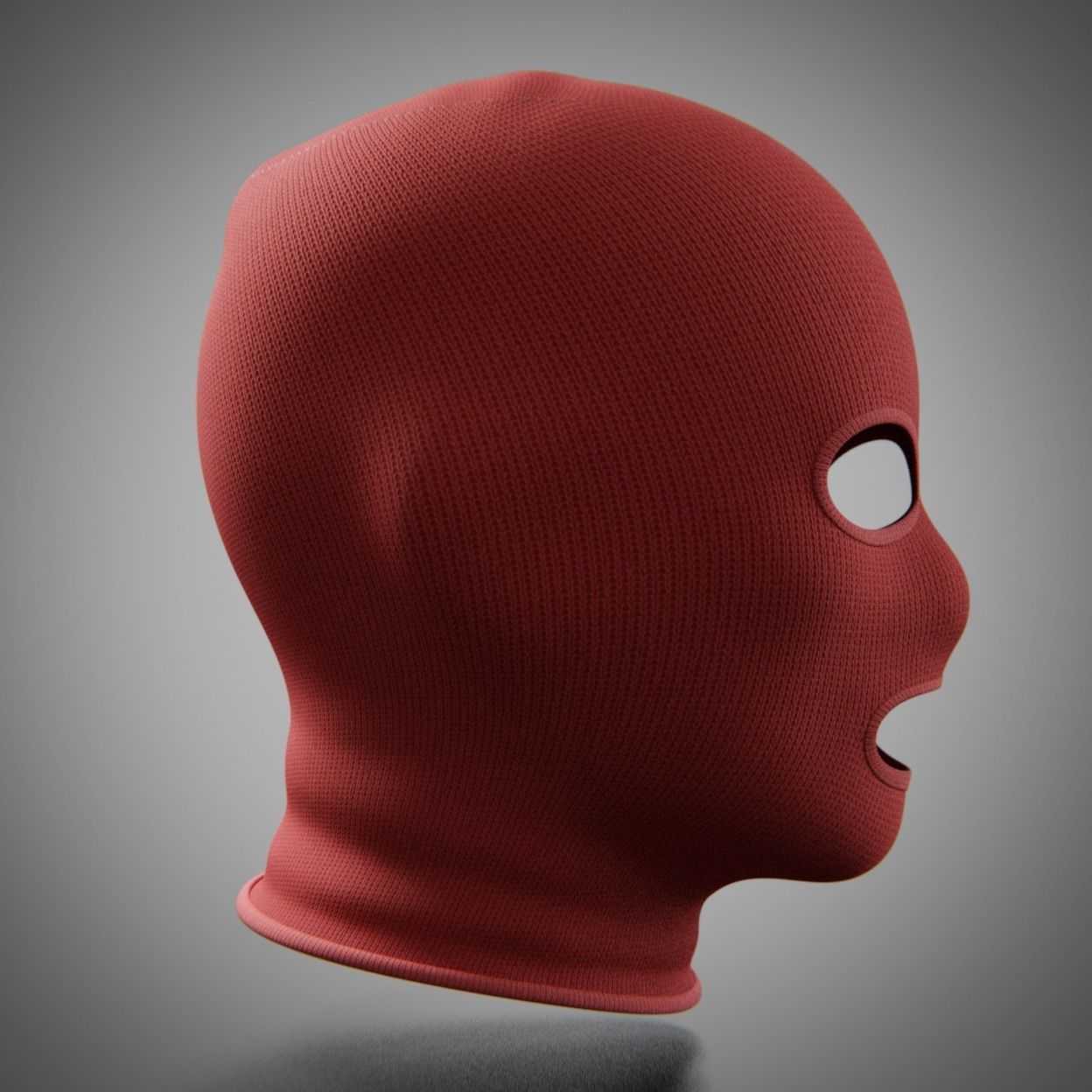 Low and High-poly Fabric Balaclava multi-color set Low-poly 3D model_7
