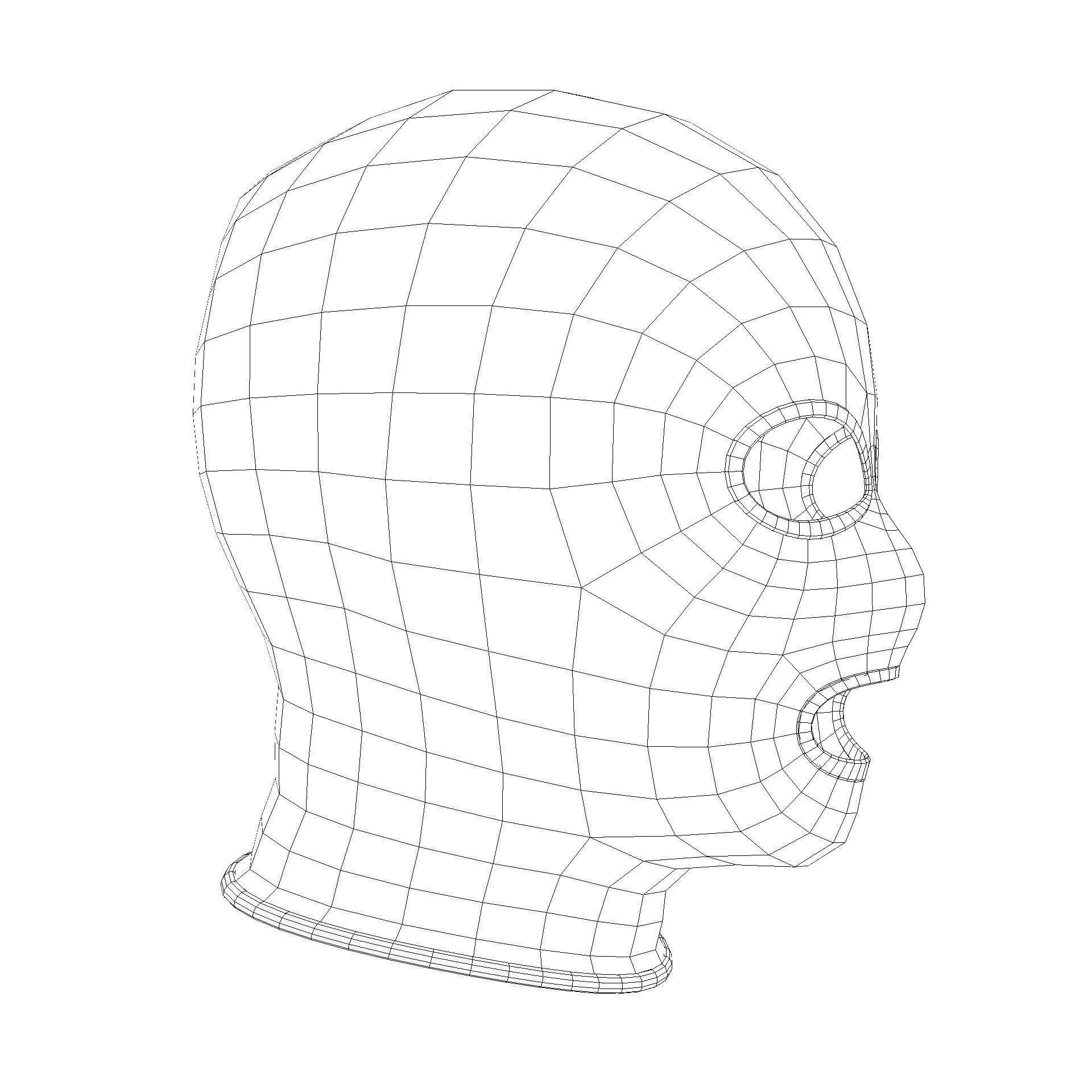 Low and High-poly Fabric Balaclava multi-color set Low-poly 3D model_26