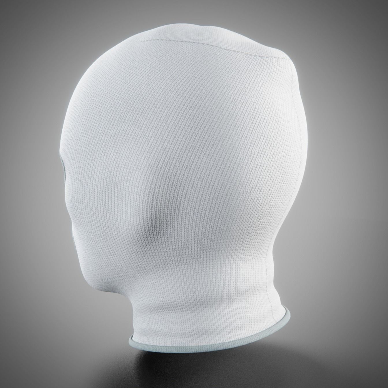 Low and High-poly Fabric Balaclava multi-color set Low-poly 3D model_19