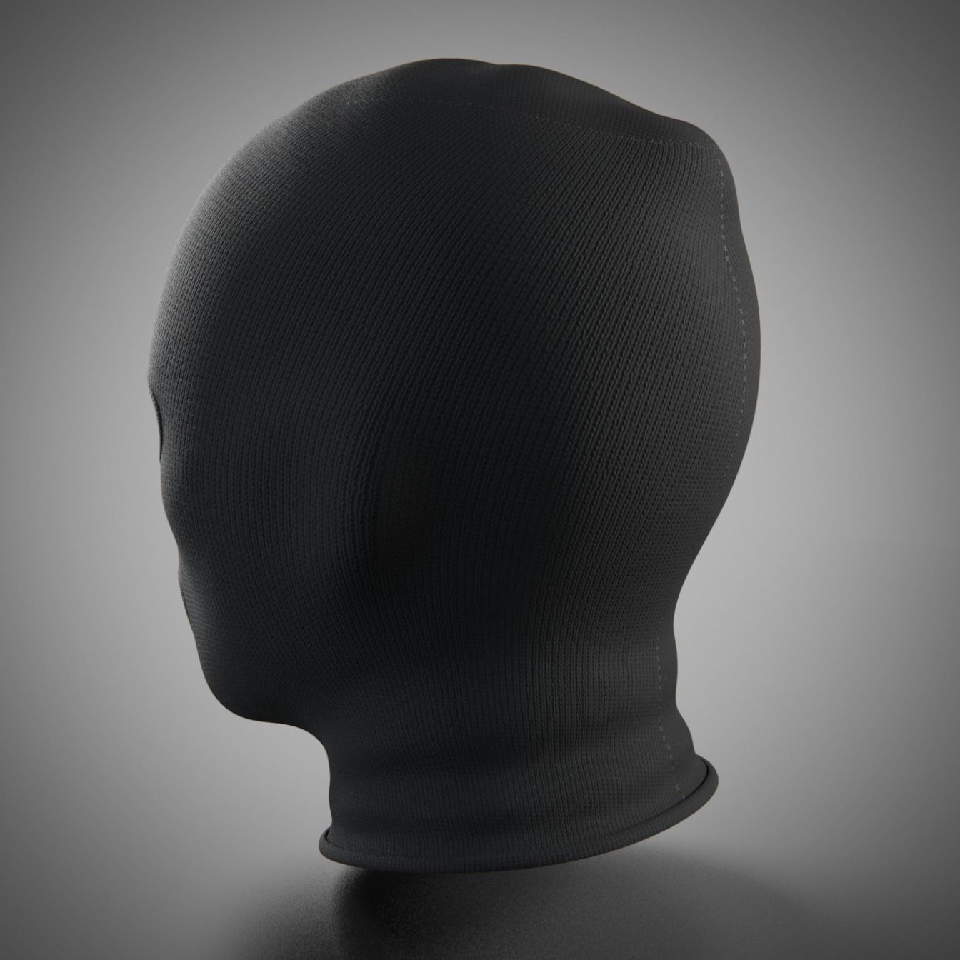 Low and High-poly Fabric Balaclava multi-color set Low-poly 3D model_4