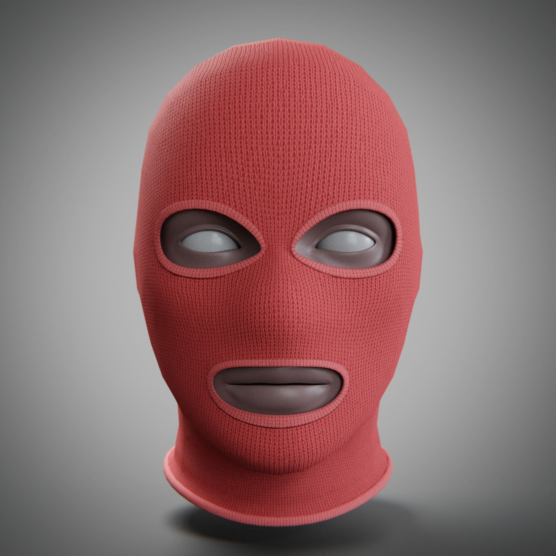 Low and High-poly Fabric Balaclava multi-color set Low-poly 3D model_20