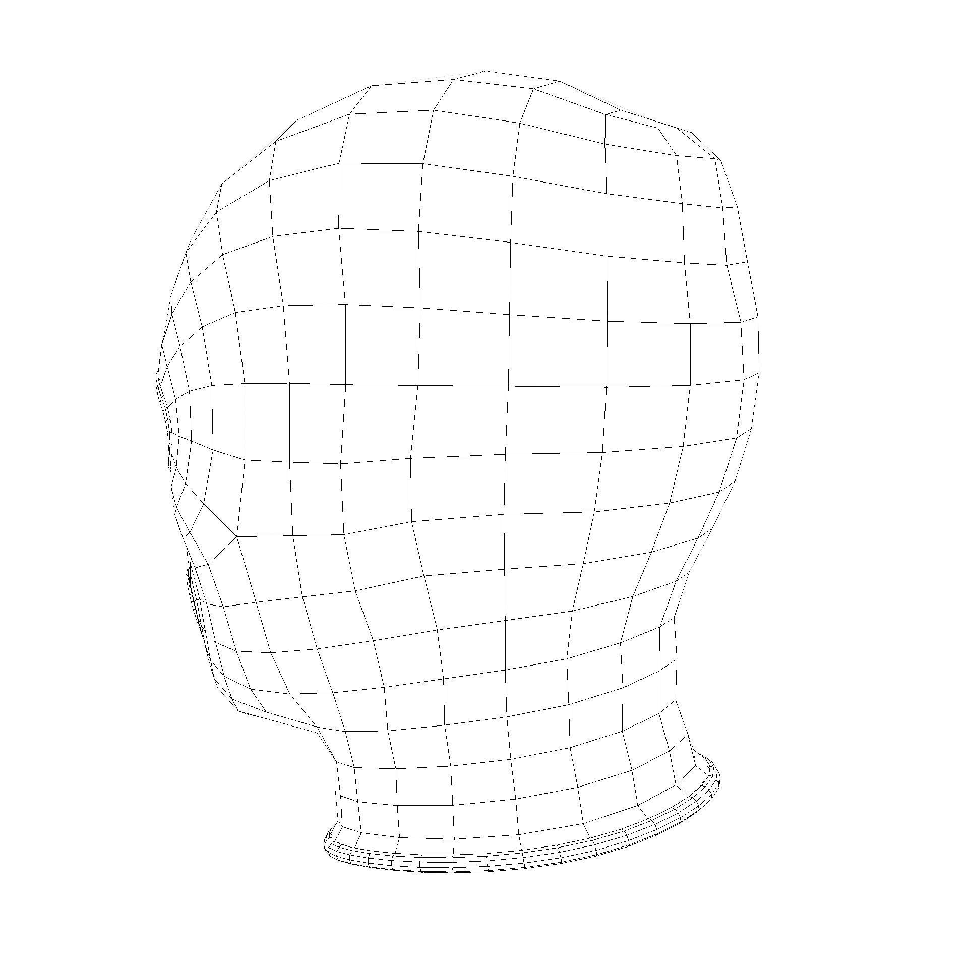 Low and High-poly Fabric Balaclava multi-color set Low-poly 3D model_28