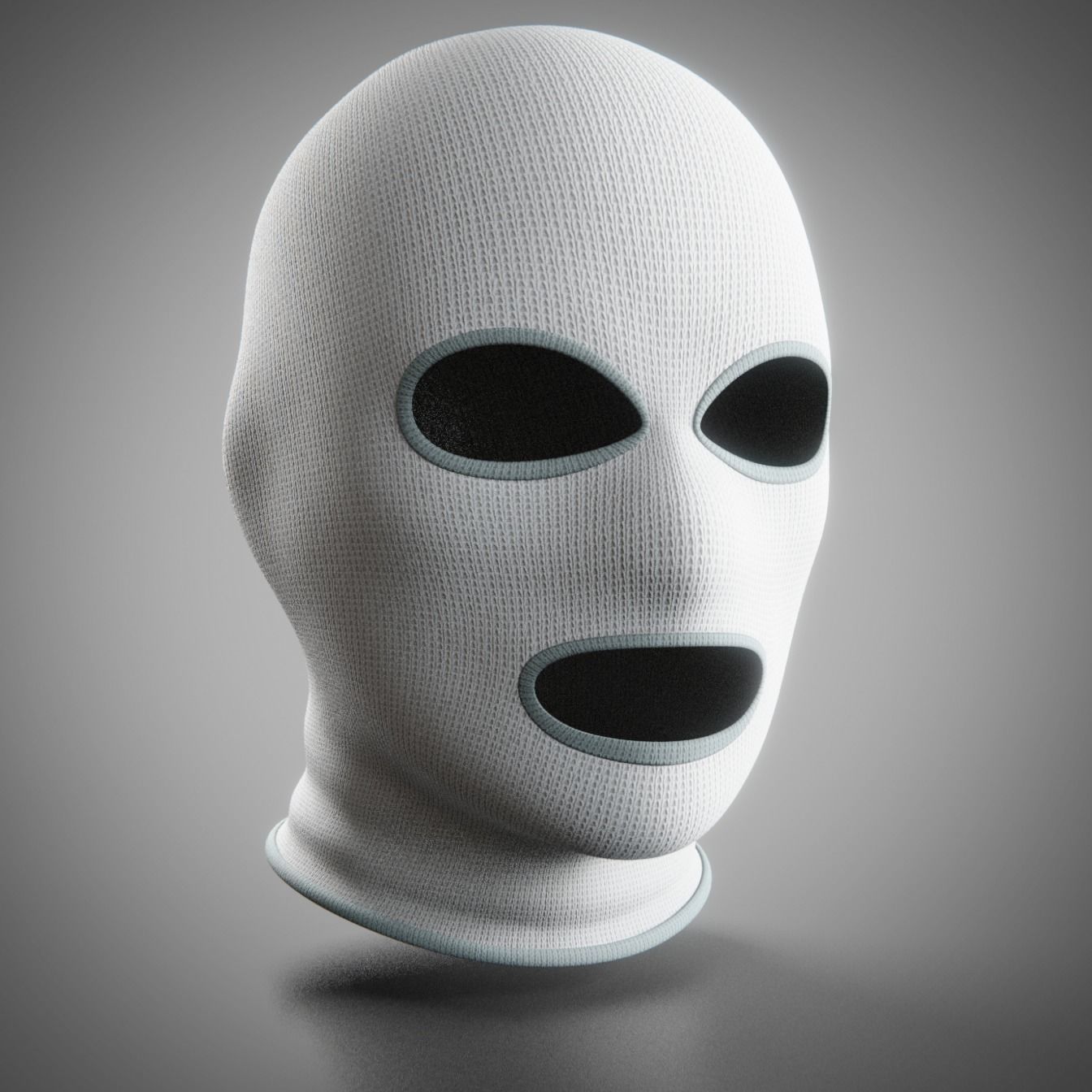 Low and High-poly Fabric Balaclava multi-color set Low-poly 3D model_16