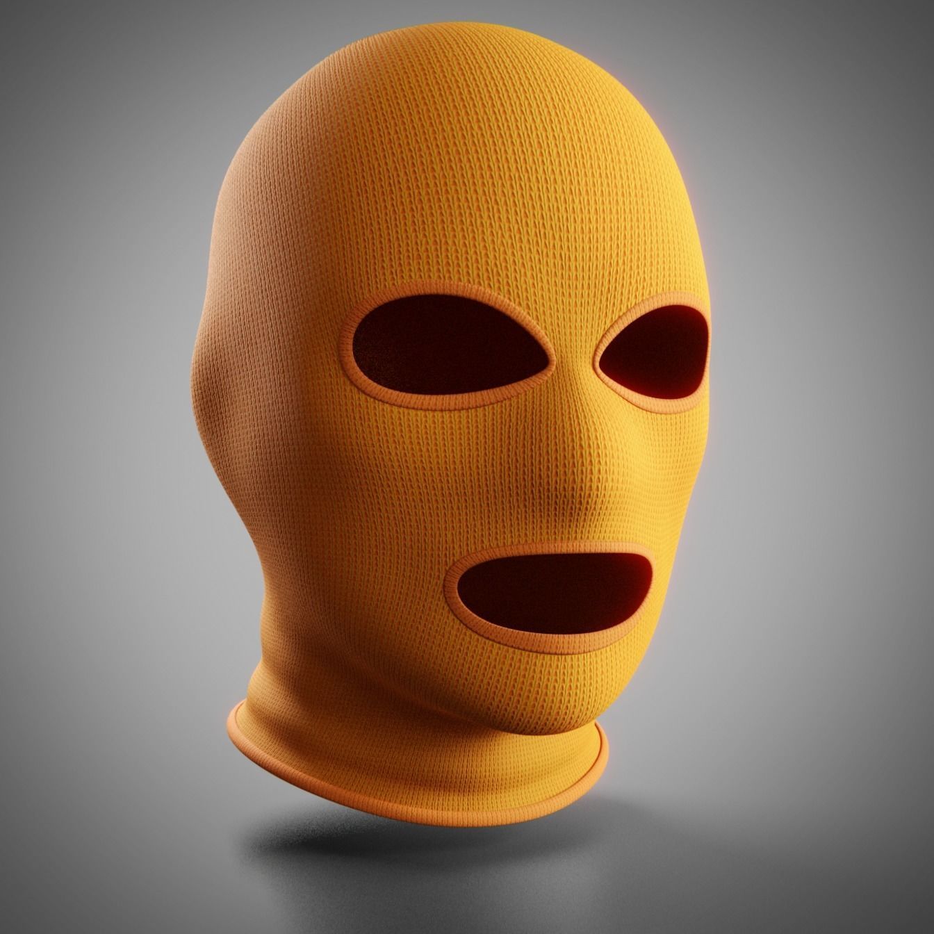 Low and High-poly Fabric Balaclava multi-color set Low-poly 3D model_12