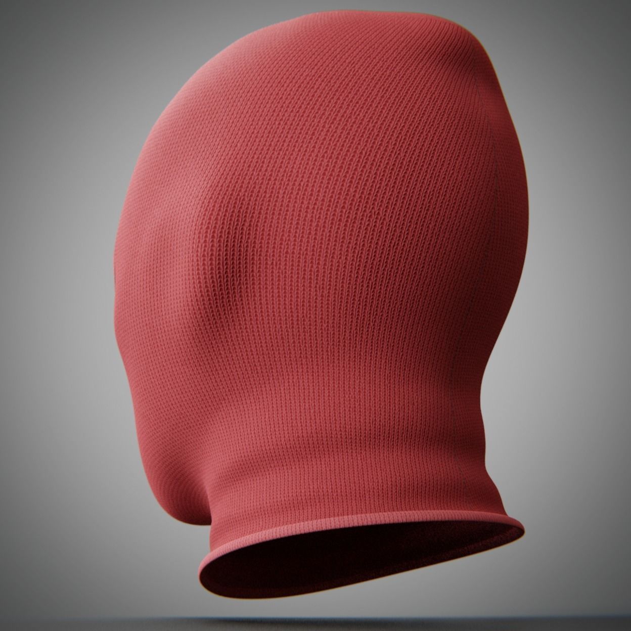 Low and High-poly Fabric Balaclava multi-color set Low-poly 3D model_11