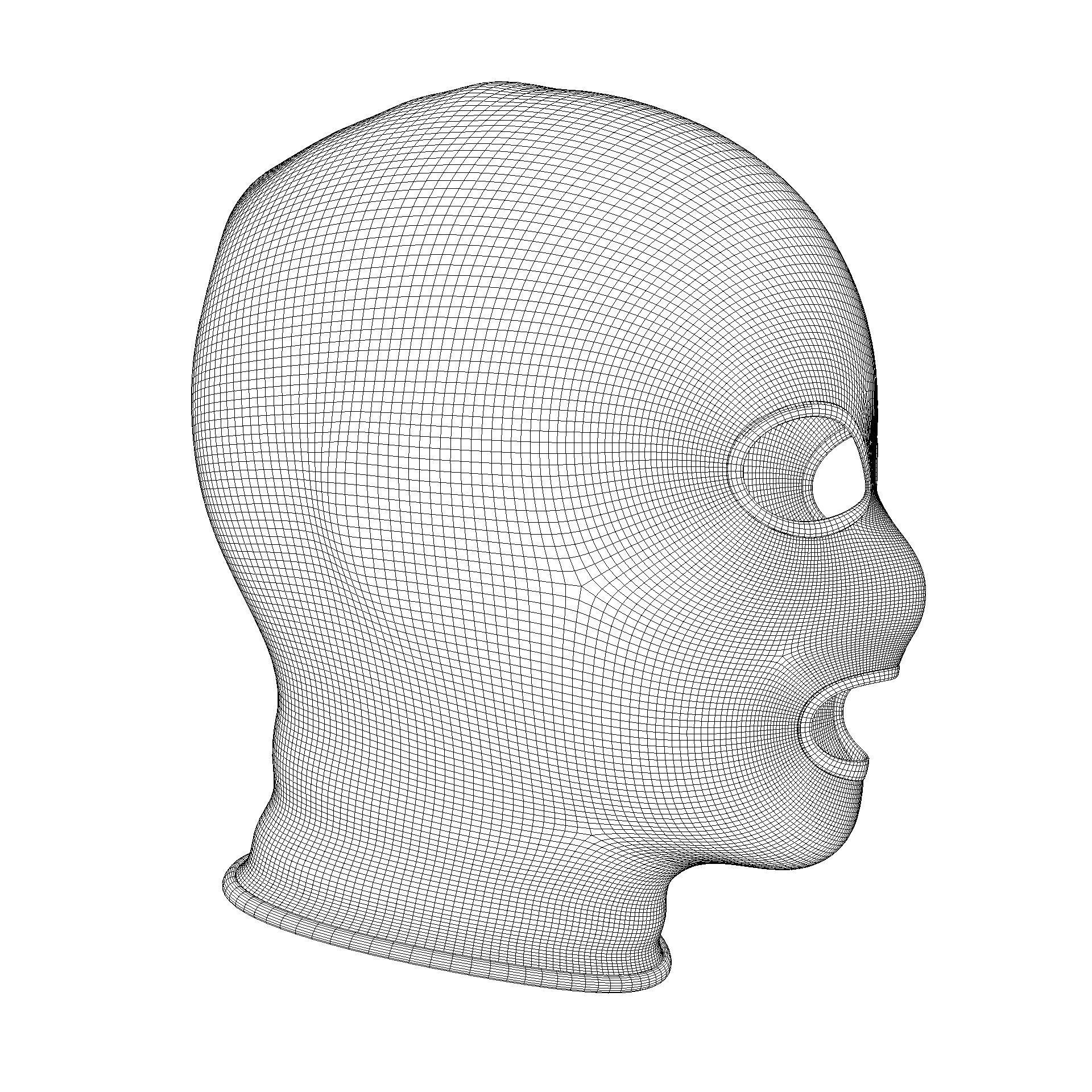 Low and High-poly Fabric Balaclava multi-color set Low-poly 3D model_31