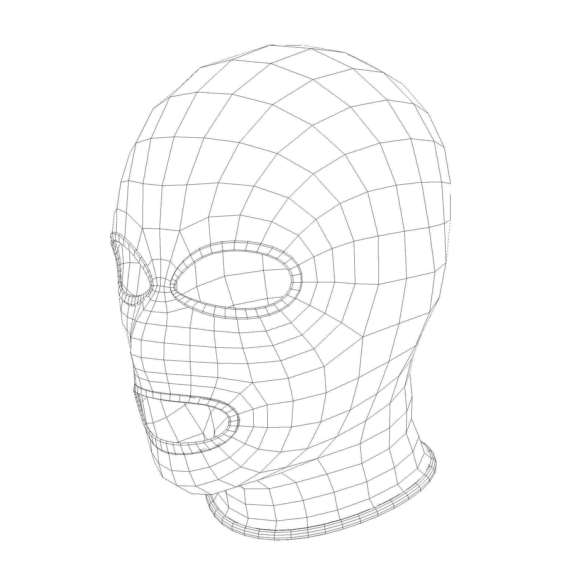 Low and High-poly Fabric Balaclava multi-color set Low-poly 3D model_29