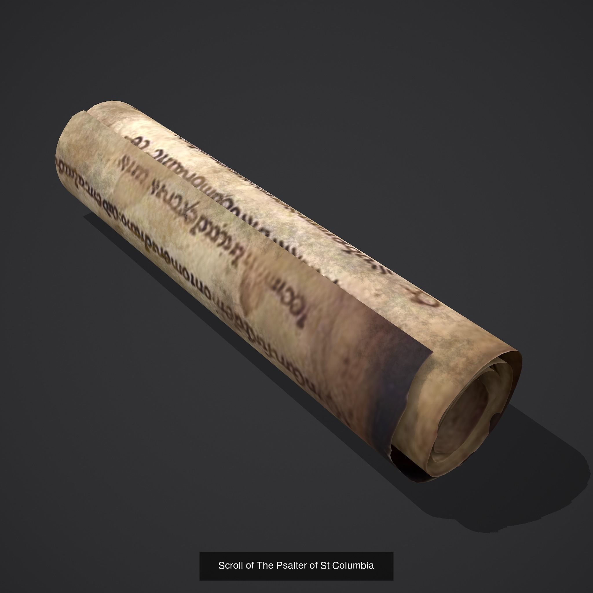 Scrolls Shelf and Holder 3D Model Collection_16