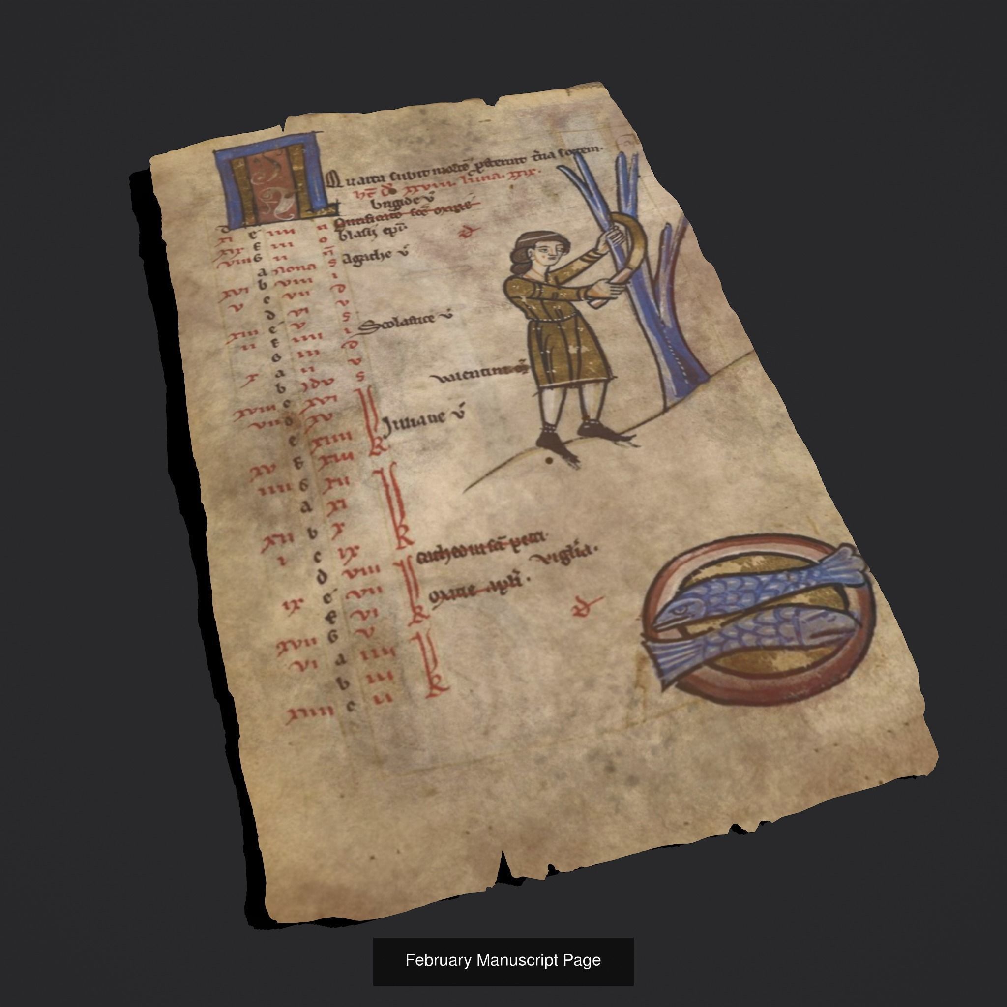 Scrolls Shelf and Holder 3D Model Collection_22