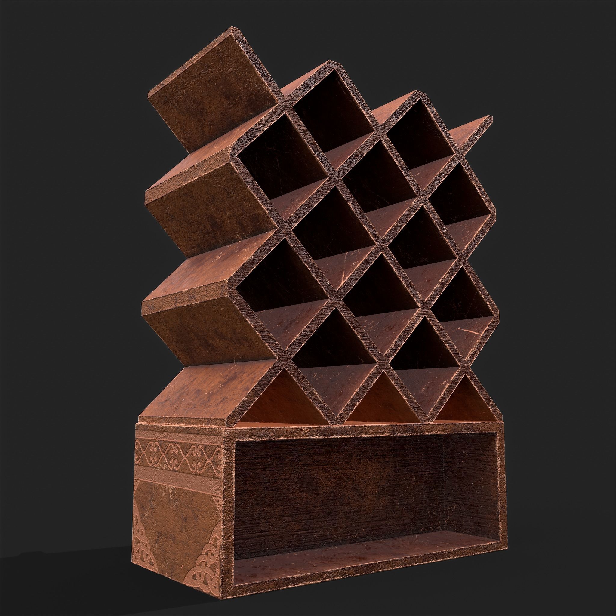 Scrolls Shelf and Holder 3D Model Collection_51