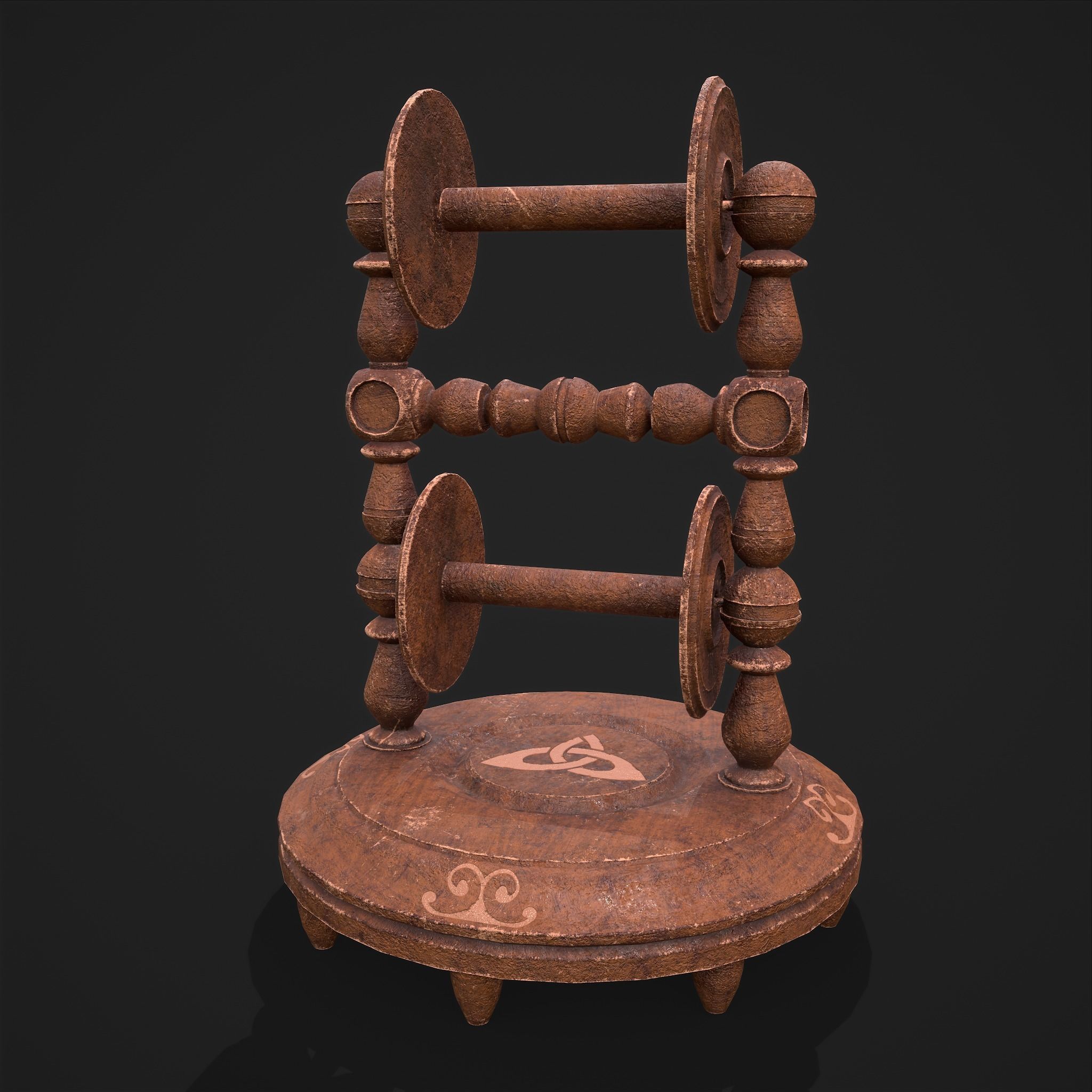 Scrolls Shelf and Holder 3D Model Collection_58