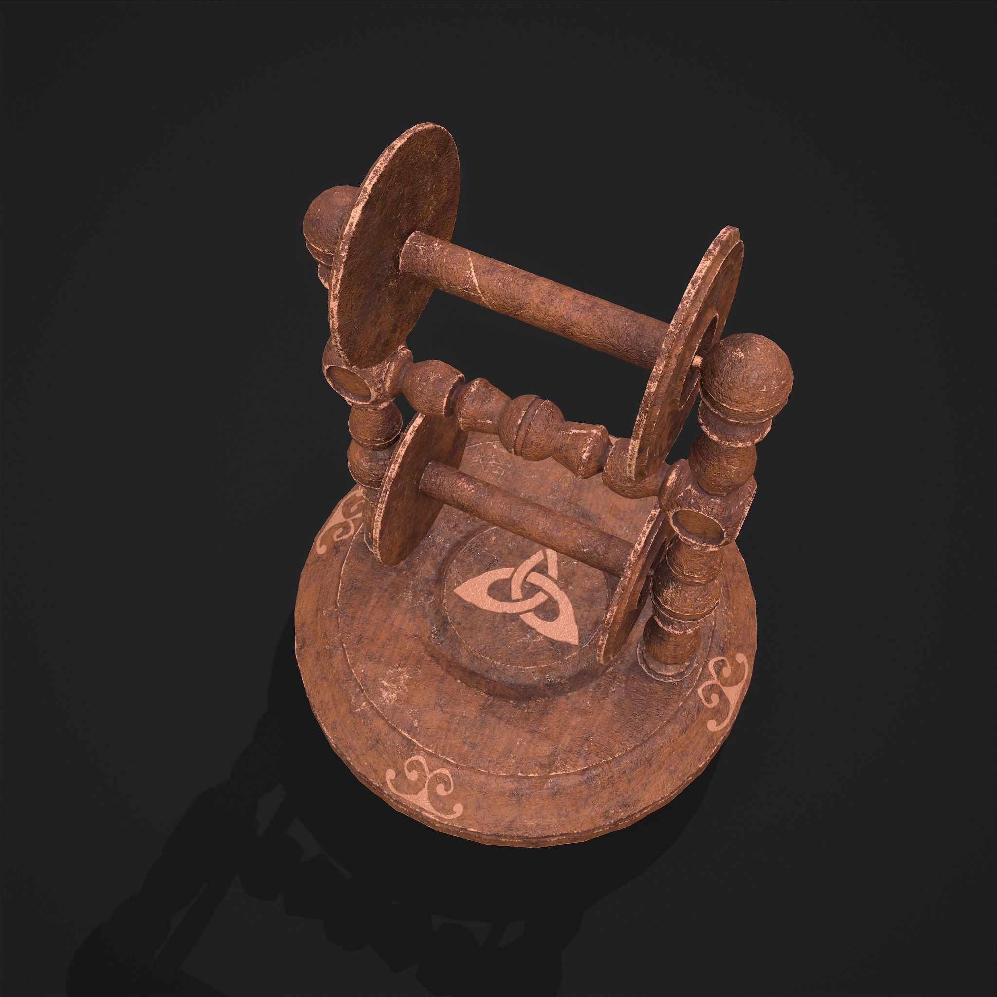 Scrolls Shelf and Holder 3D Model Collection_54