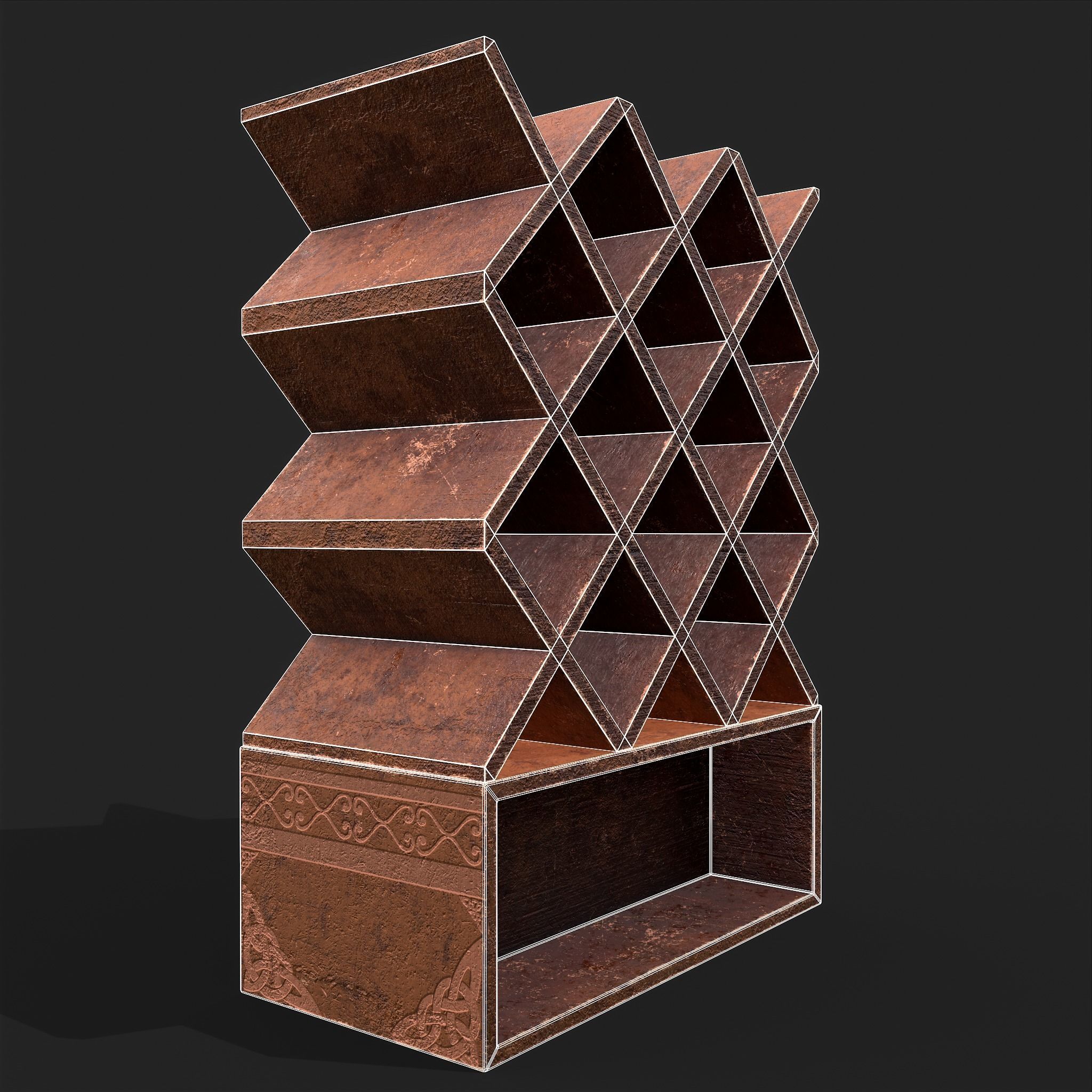 Scrolls Shelf and Holder 3D Model Collection_40