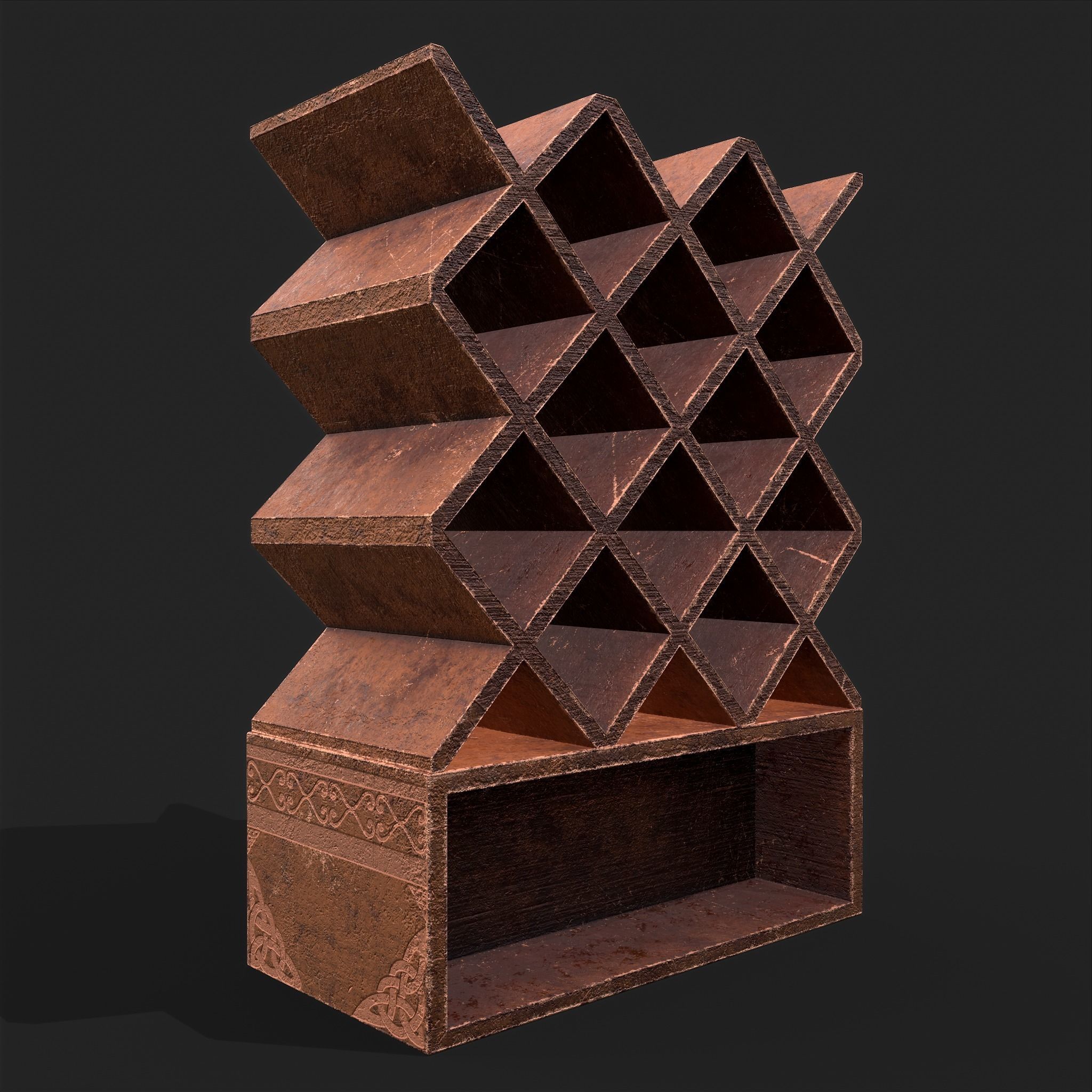 Scrolls Shelf and Holder 3D Model Collection_37