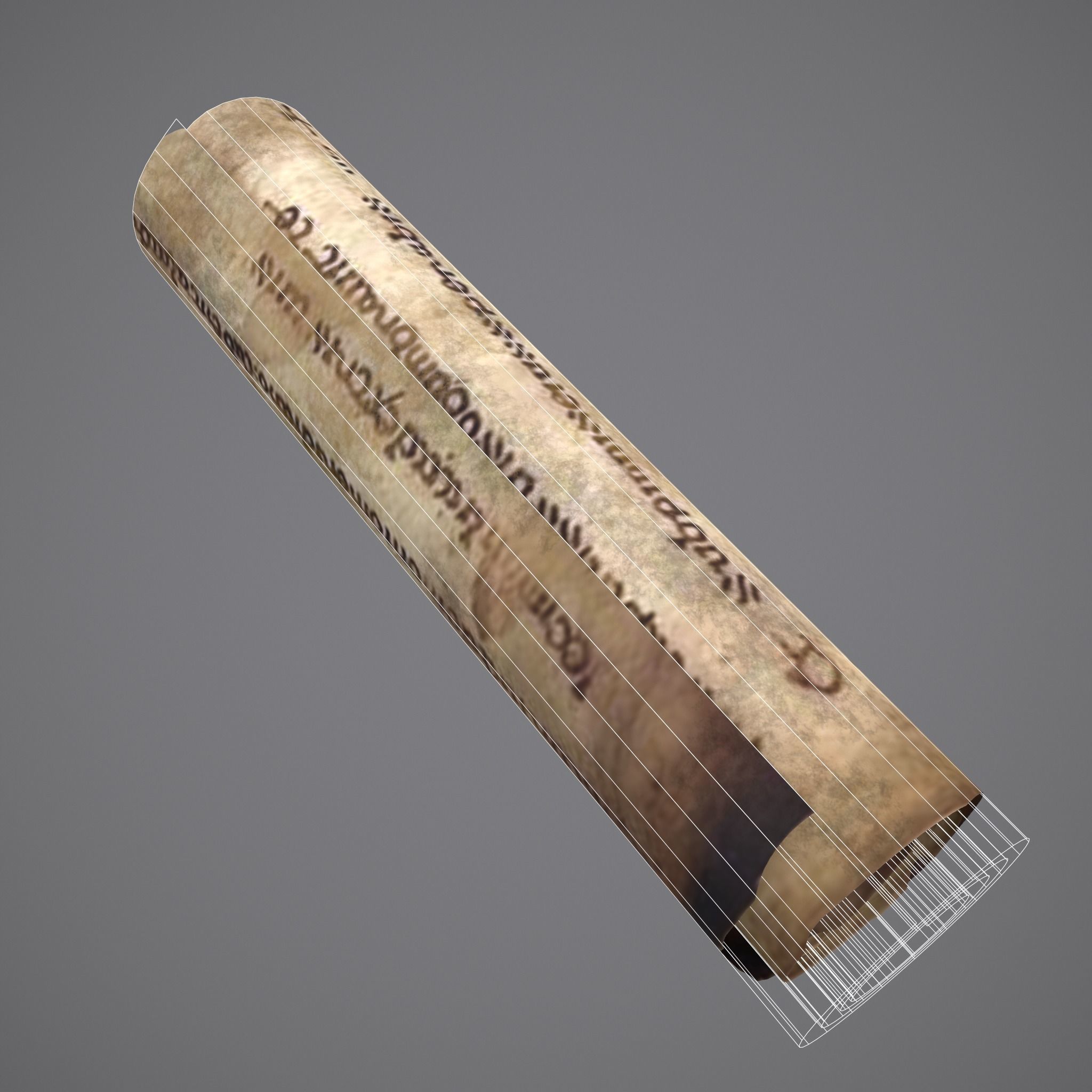 Scrolls Shelf and Holder 3D Model Collection_113