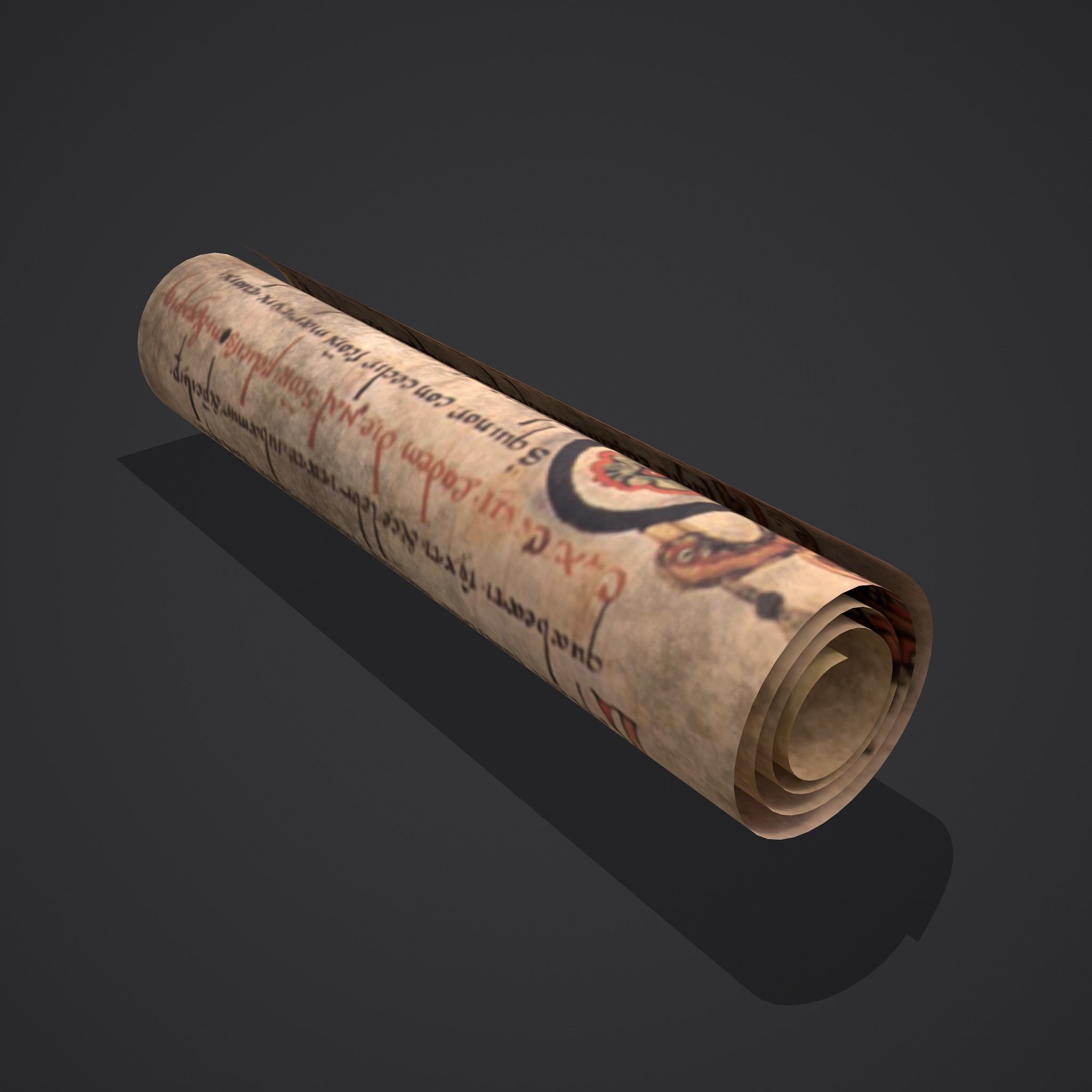 Scrolls Shelf and Holder 3D Model Collection_117