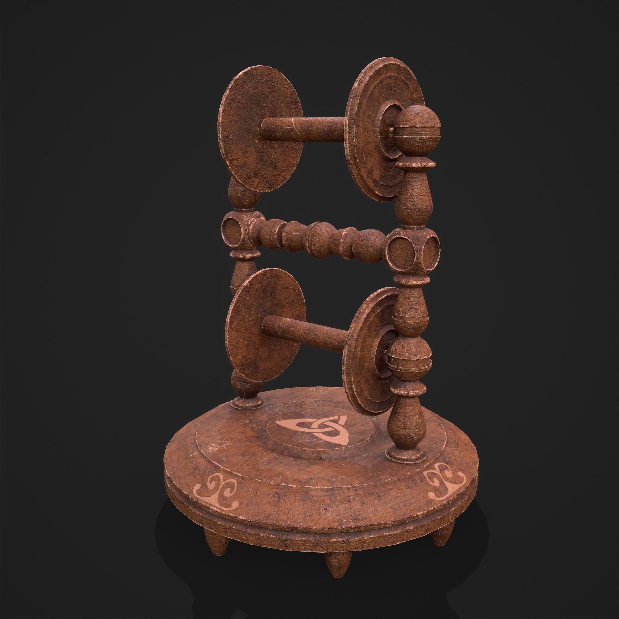 Scrolls Shelf and Holder 3D Model Collection_56