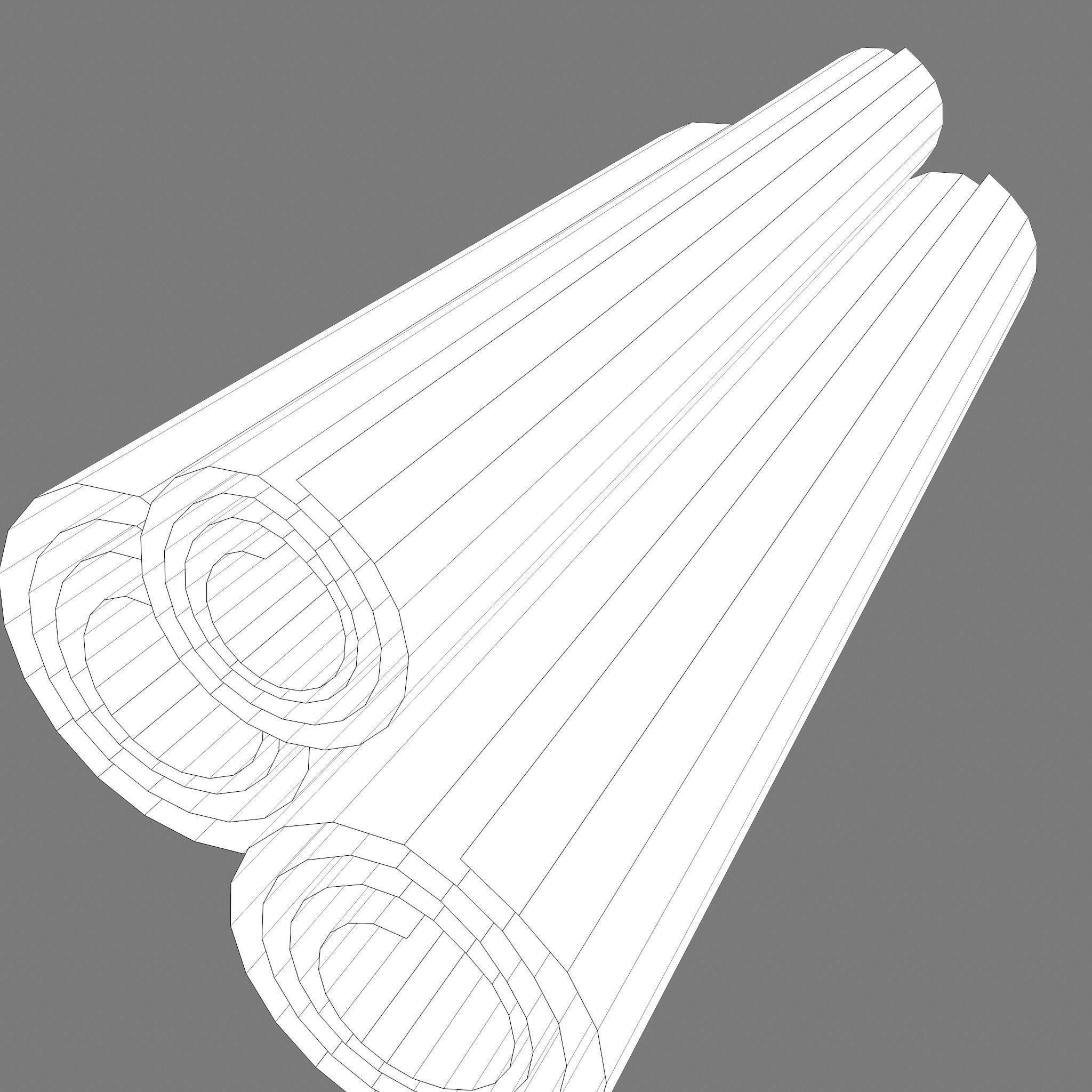 Scrolls Shelf and Holder 3D Model Collection_82