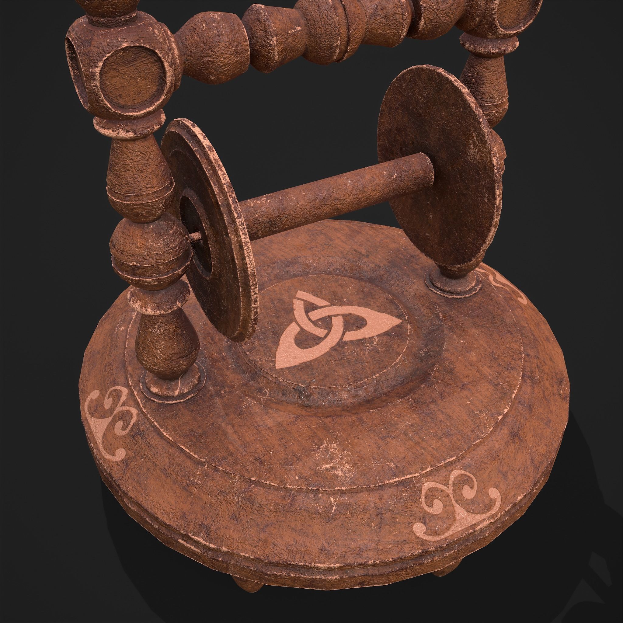 Scrolls Shelf and Holder 3D Model Collection_71